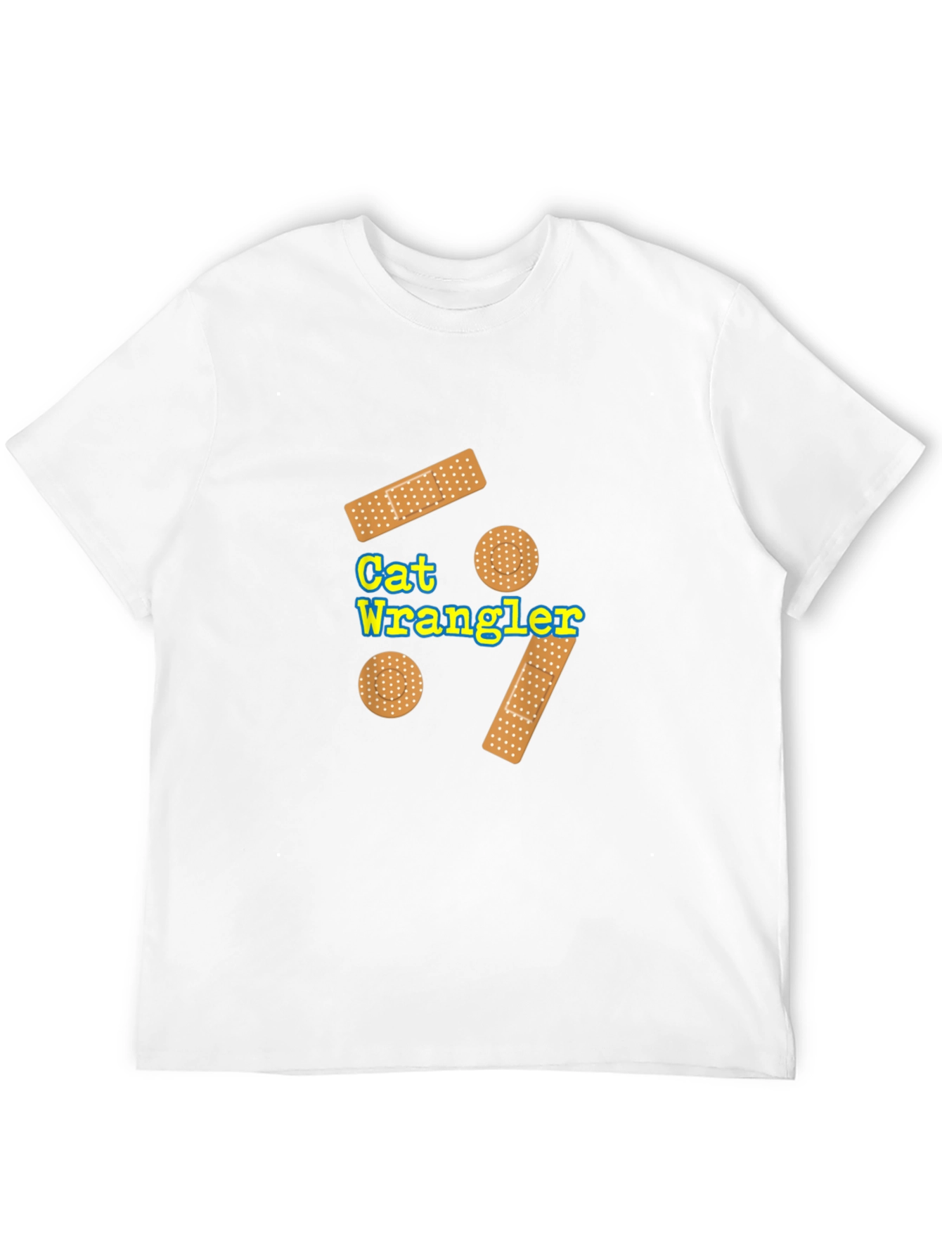 Cat Wrangler T-Shirt Bandage Humor Graphic