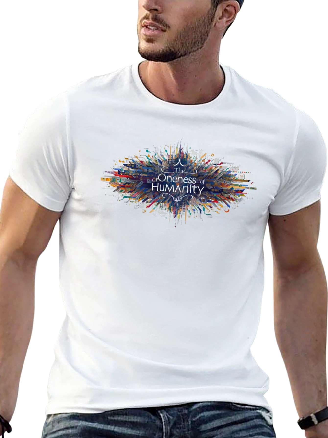 Oneness of Humanity Graphic Tee - Modern Art Design