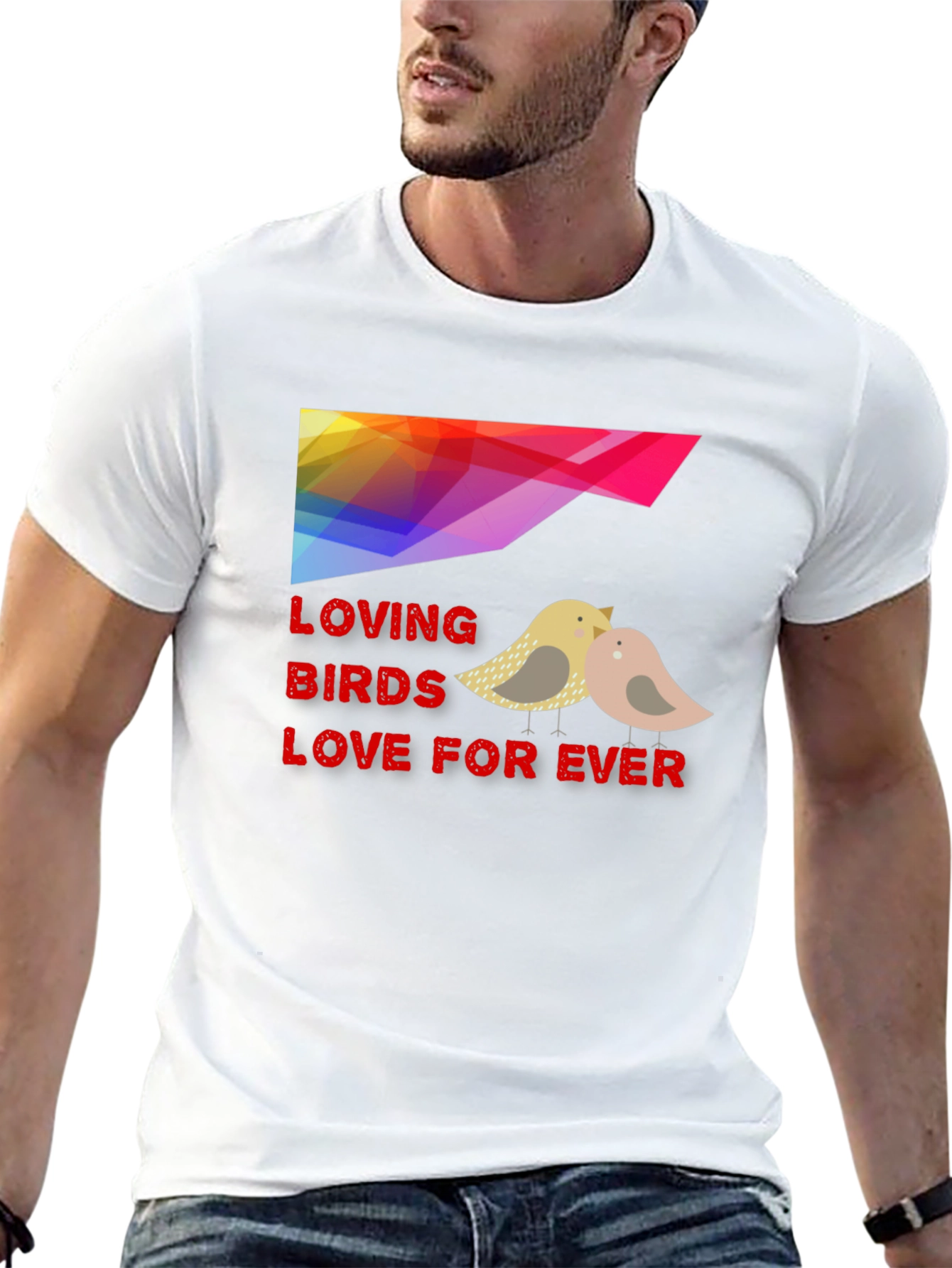 Loving Birds Graphic T-Shirt - Love Forever