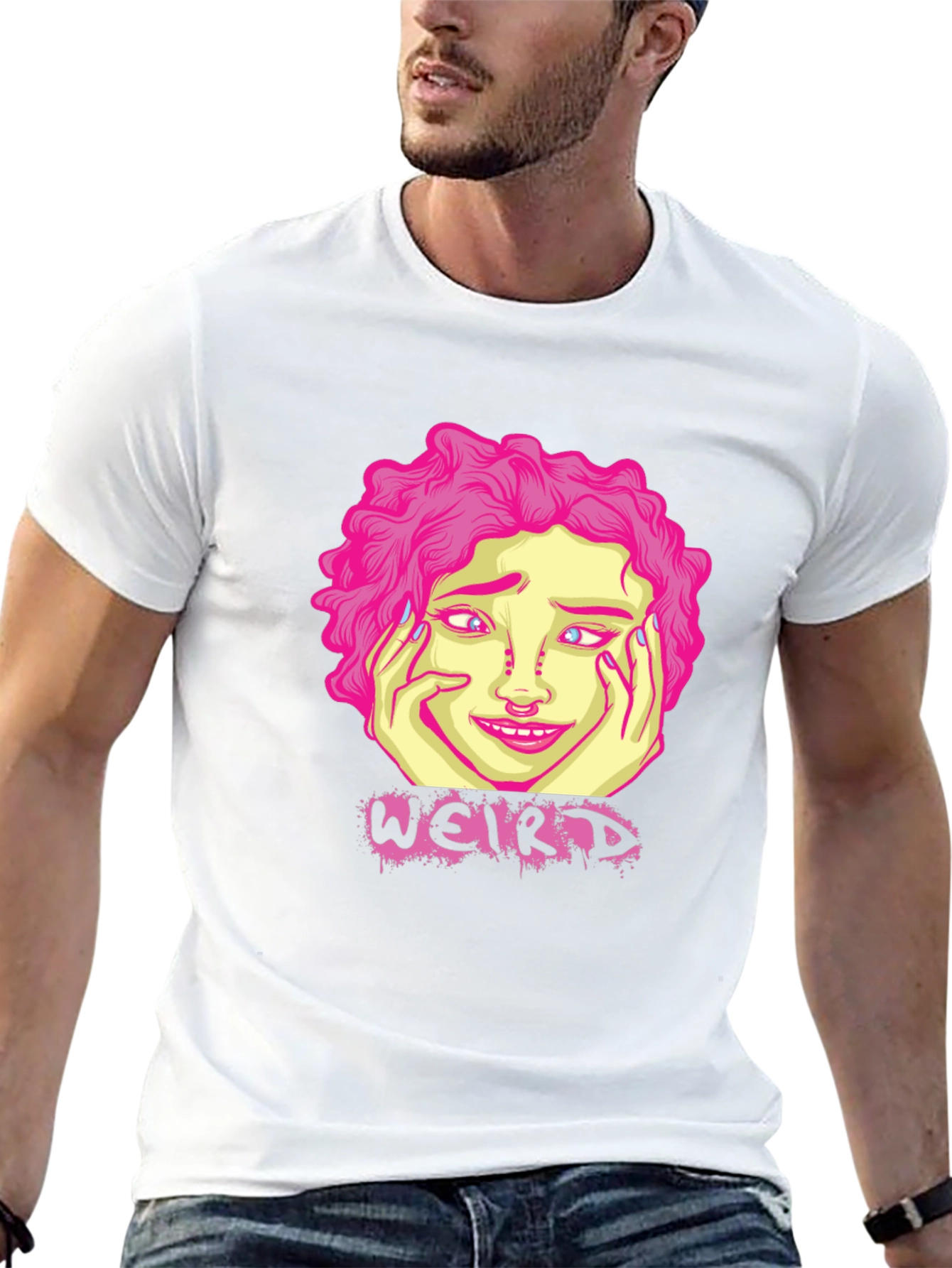 Weird Graphic T-Shirt - Black Cotton Tee