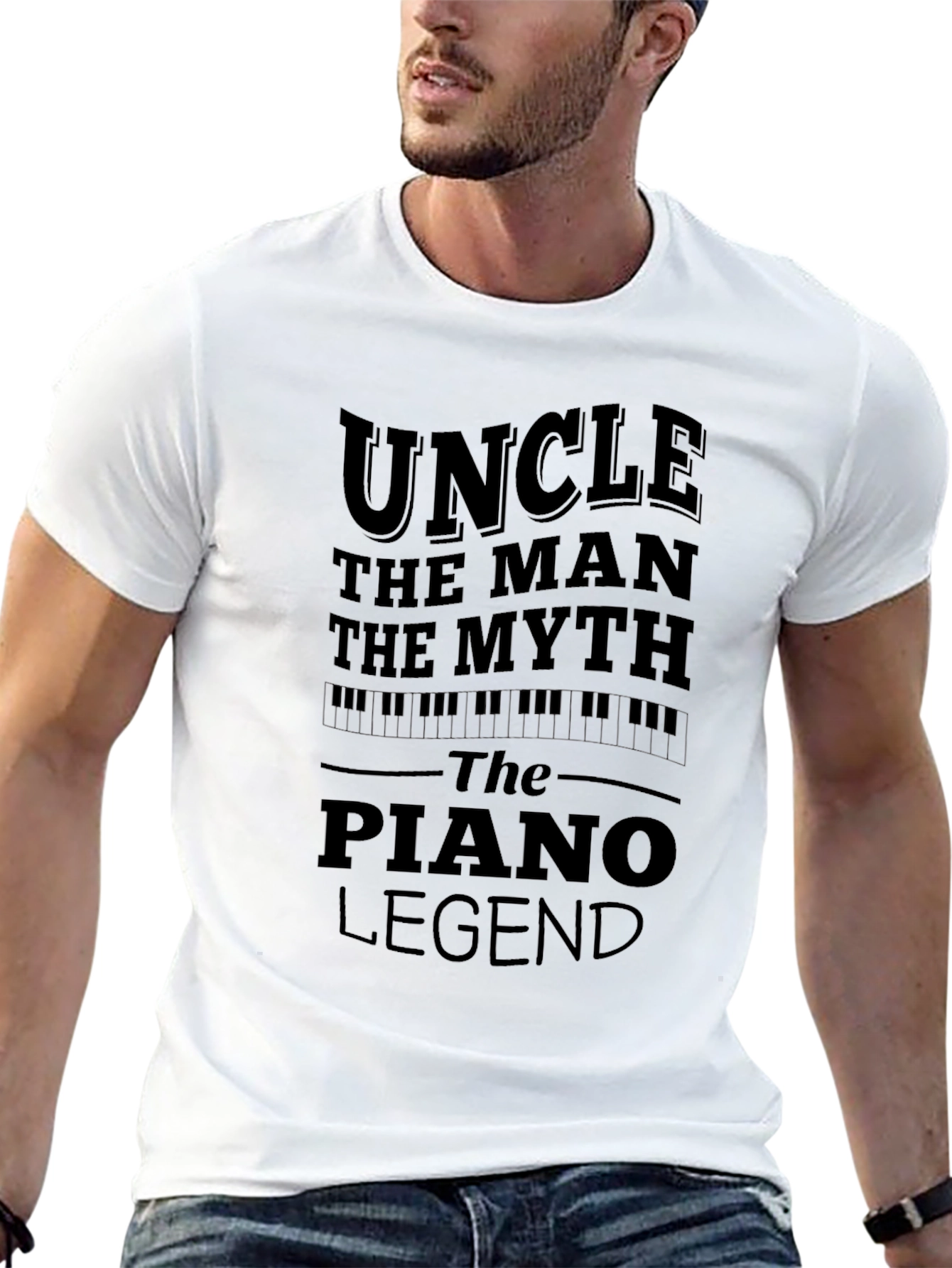 Uncle Piano Legend Black Graphic Tee