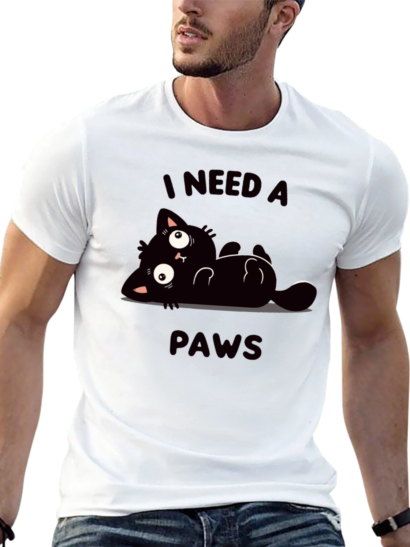 I Need A Paws Funny Cat T-Shirt
