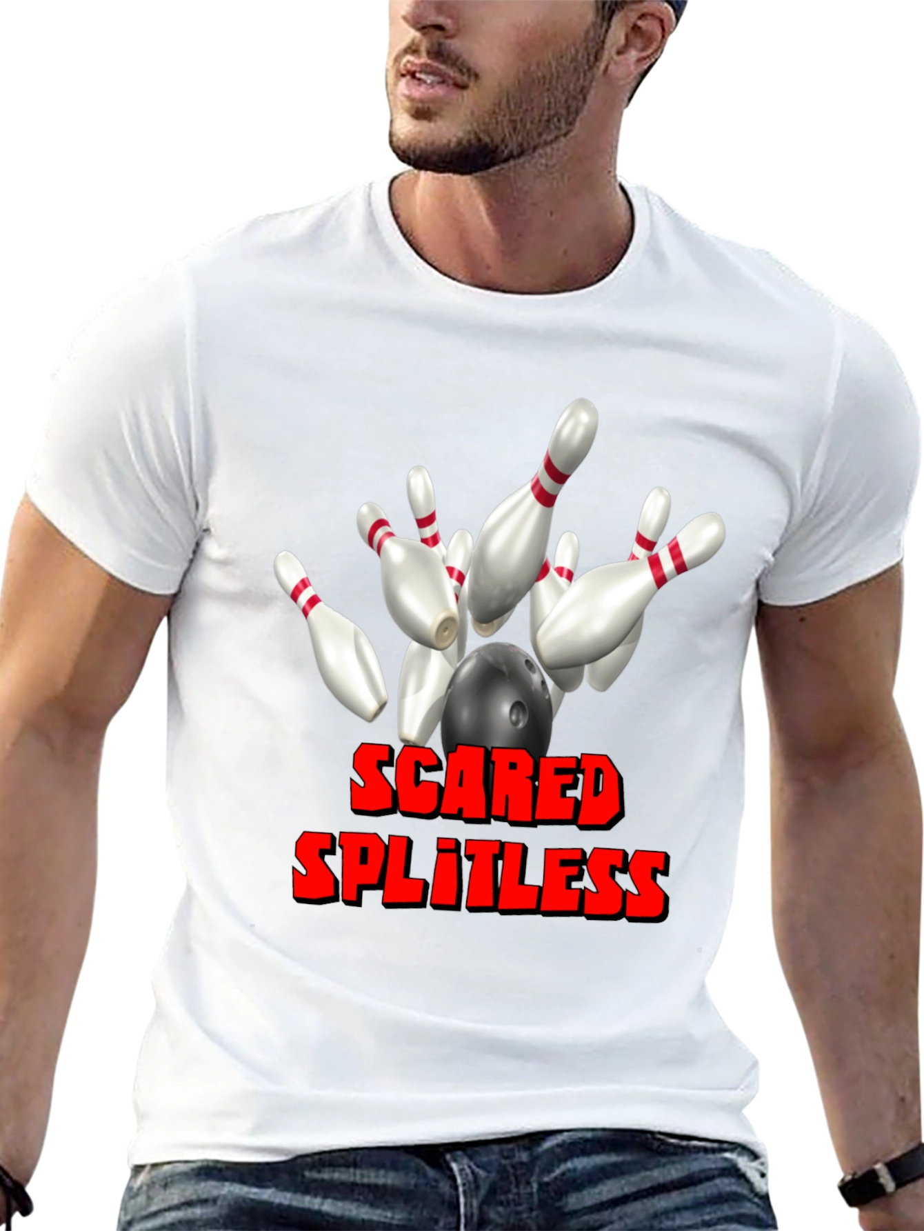 Scared Splitless Bowling Graphic Tee
