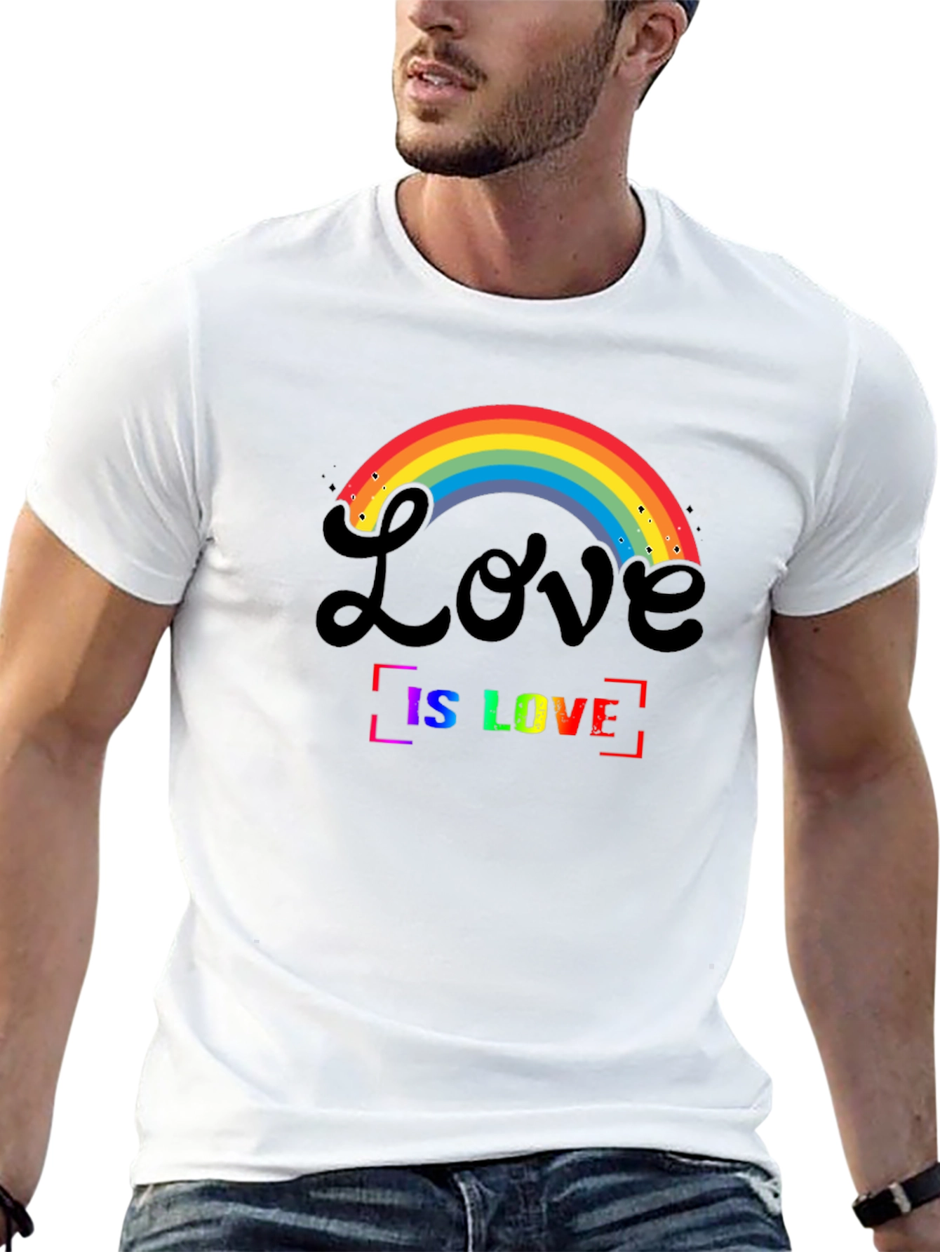 Love is Love Rainbow Graphic T-Shirt