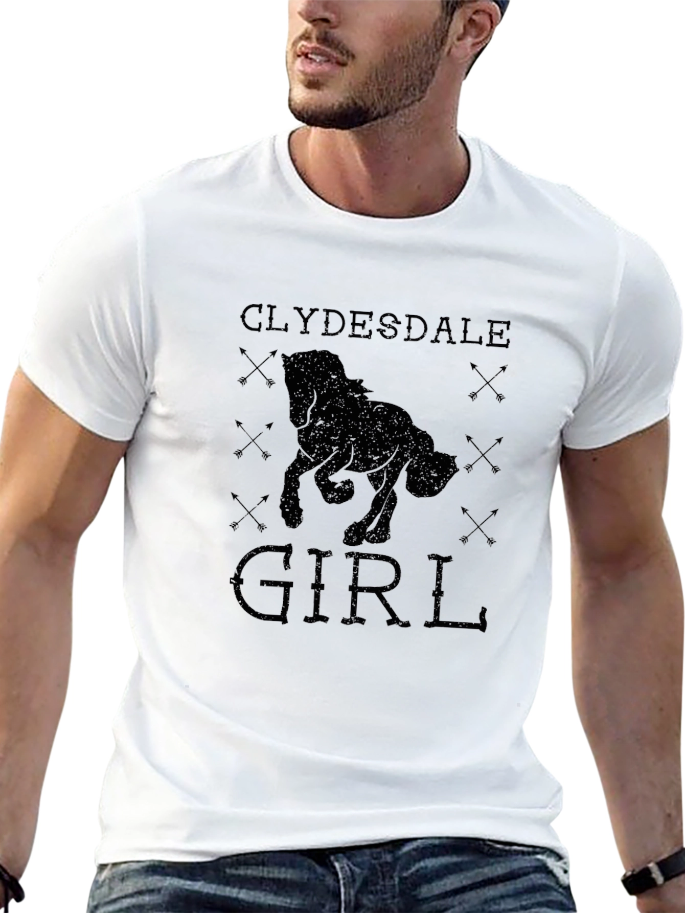 Clydesdale Girl Black T-Shirt
