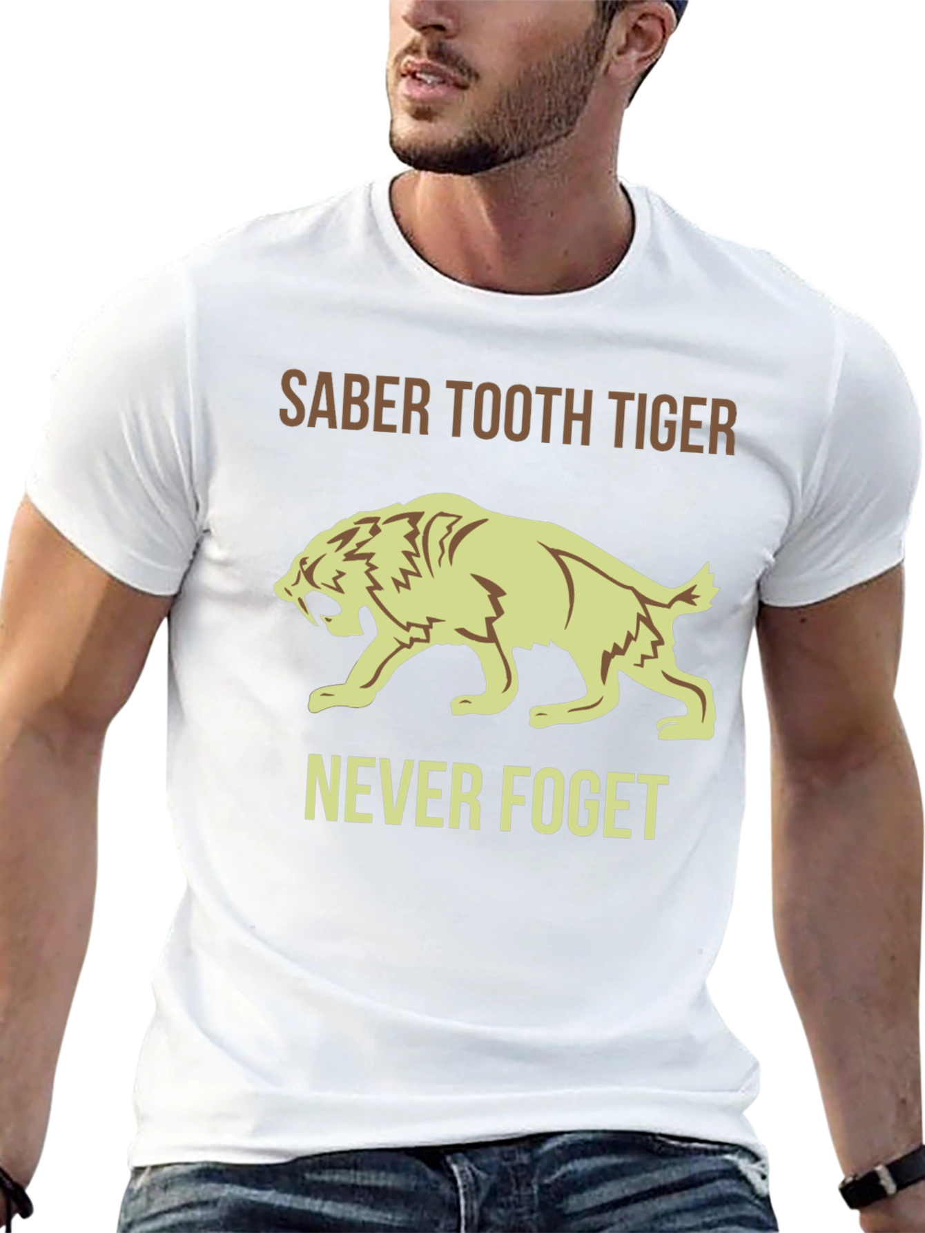 Saber Tooth Tiger Graphic Tee - Never Forget