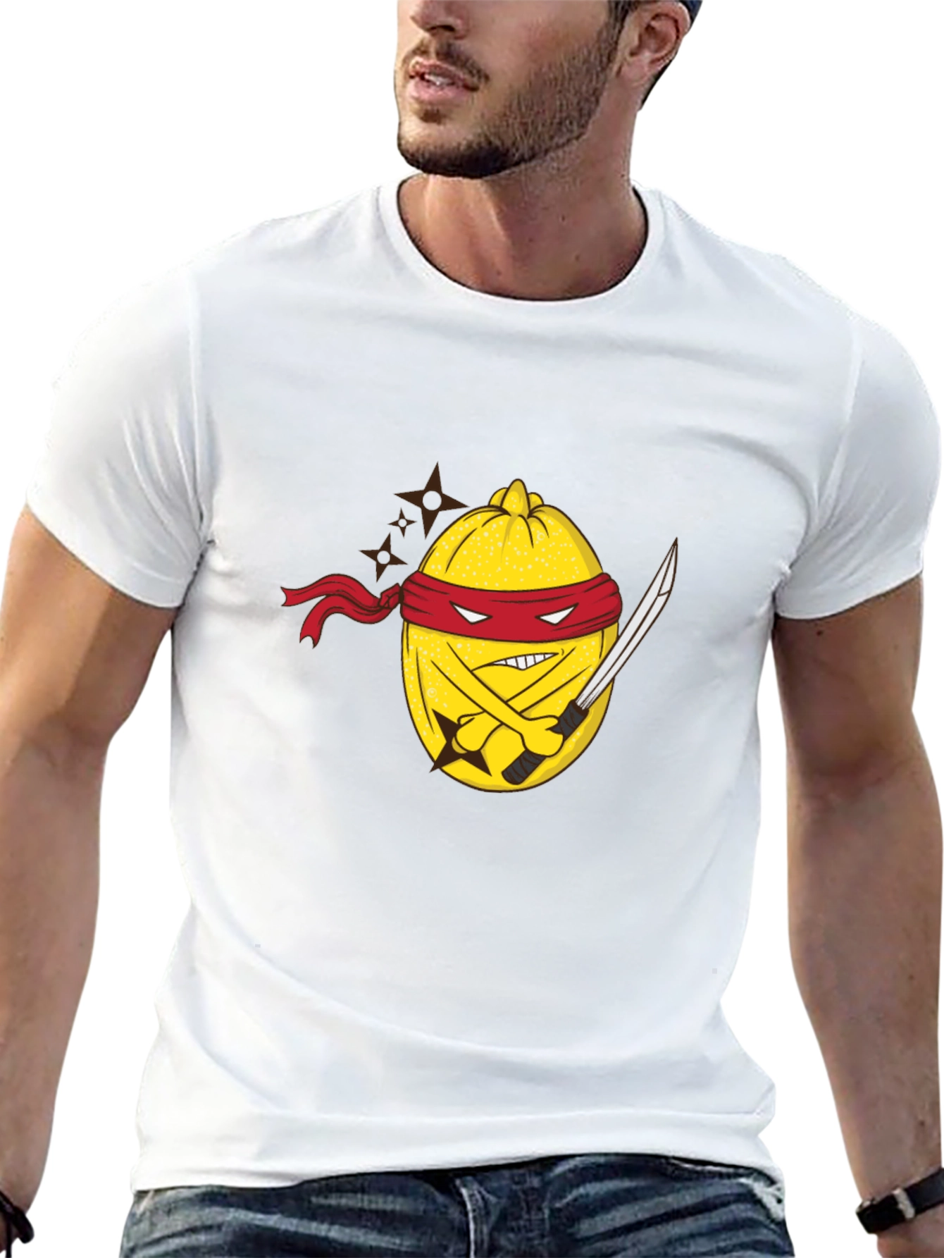 Ninja Lemon Graphic Tee - Black Cotton Blend
