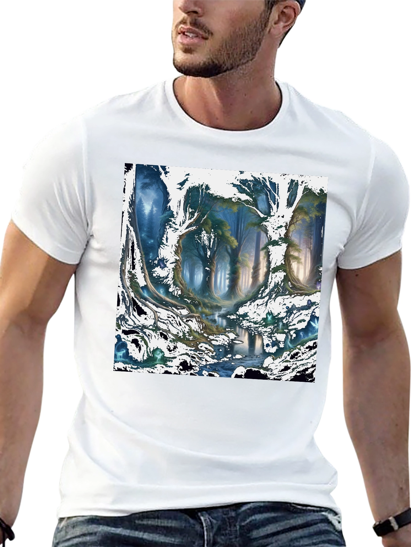 Enchanted Forest Graphic Tee - Nature Inspired Design