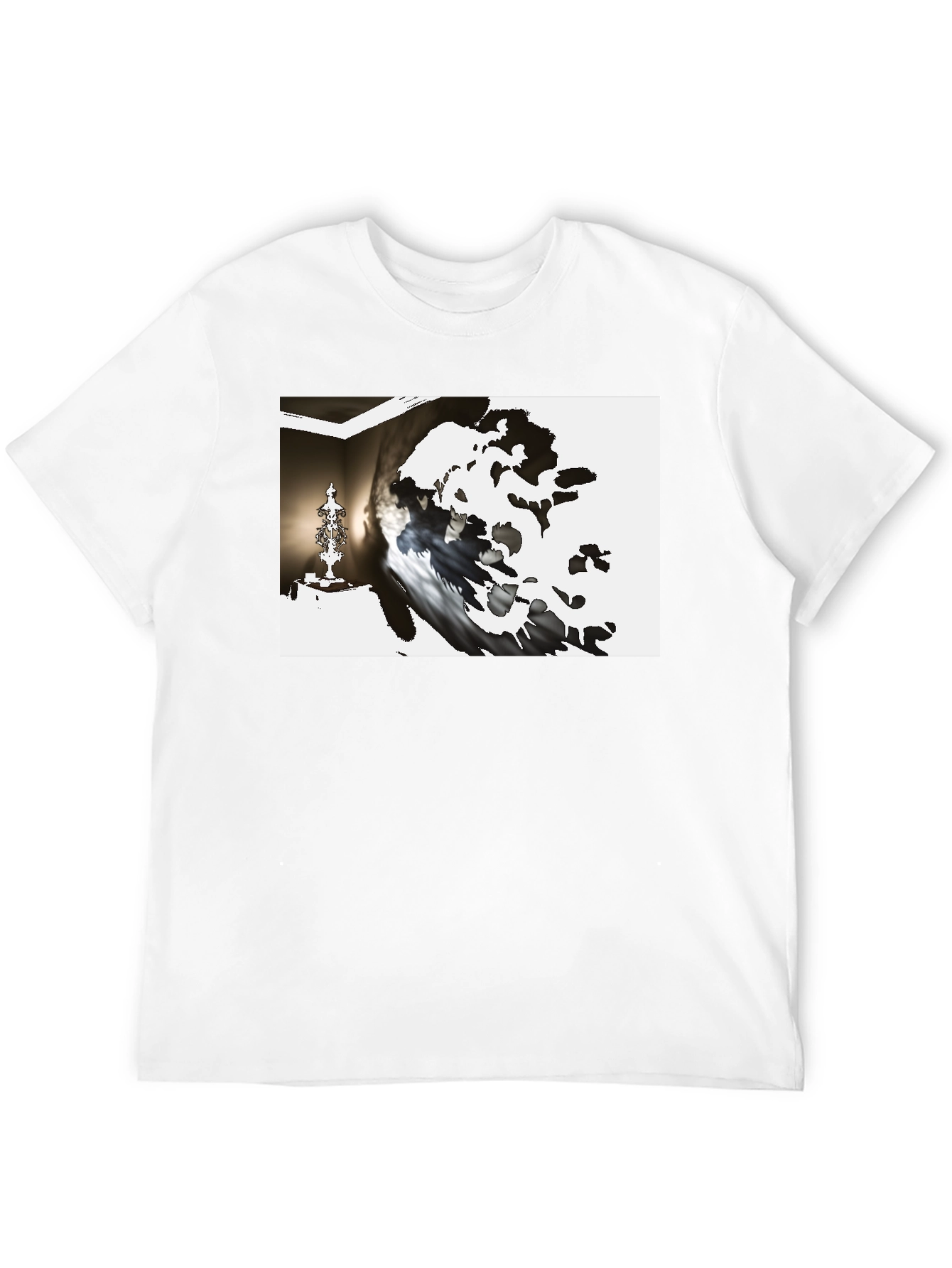 Abstract Art Print Black T-Shirt