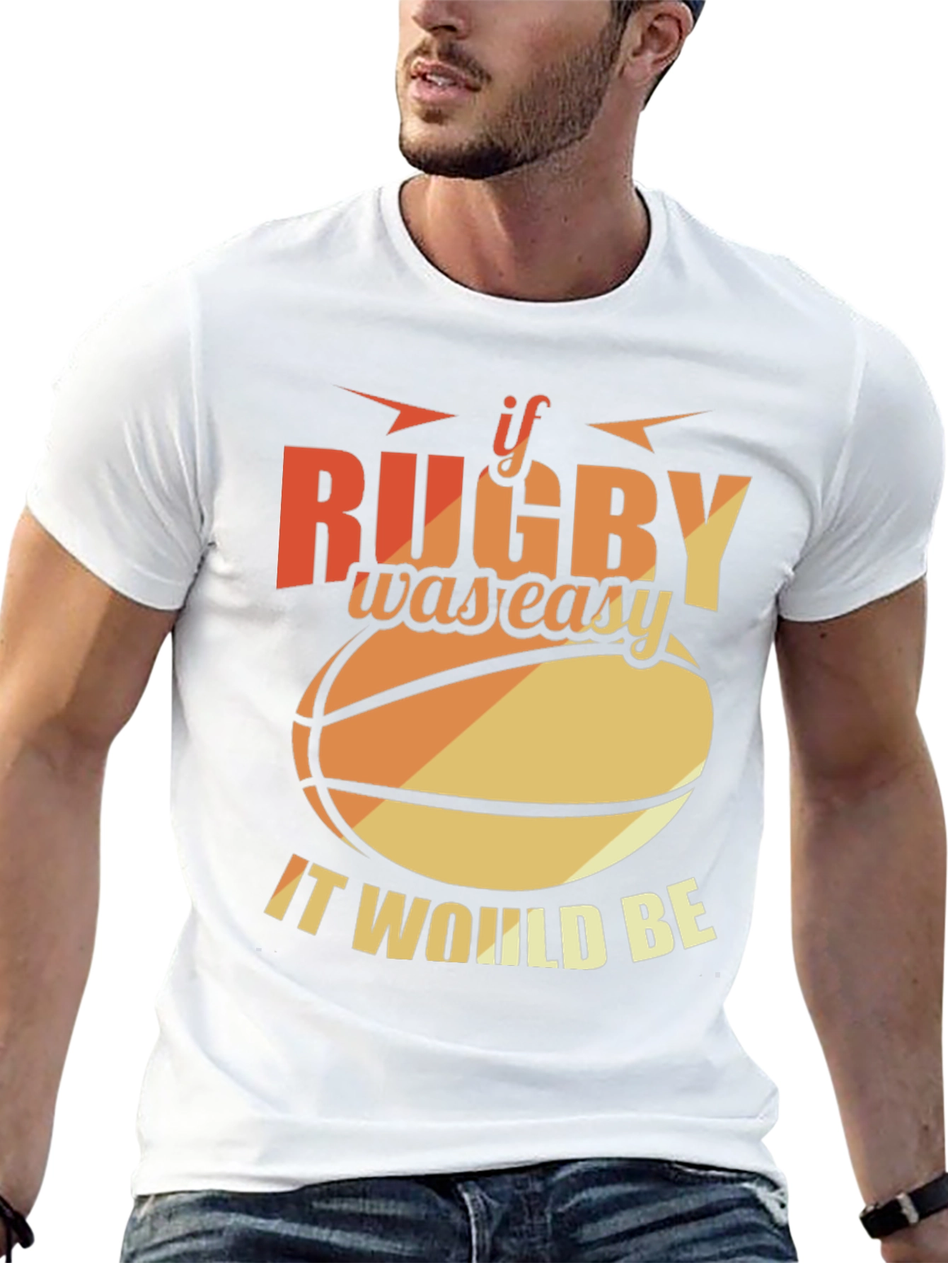 Rugby Graphic T-Shirt - If Rugby Was Easy Tee