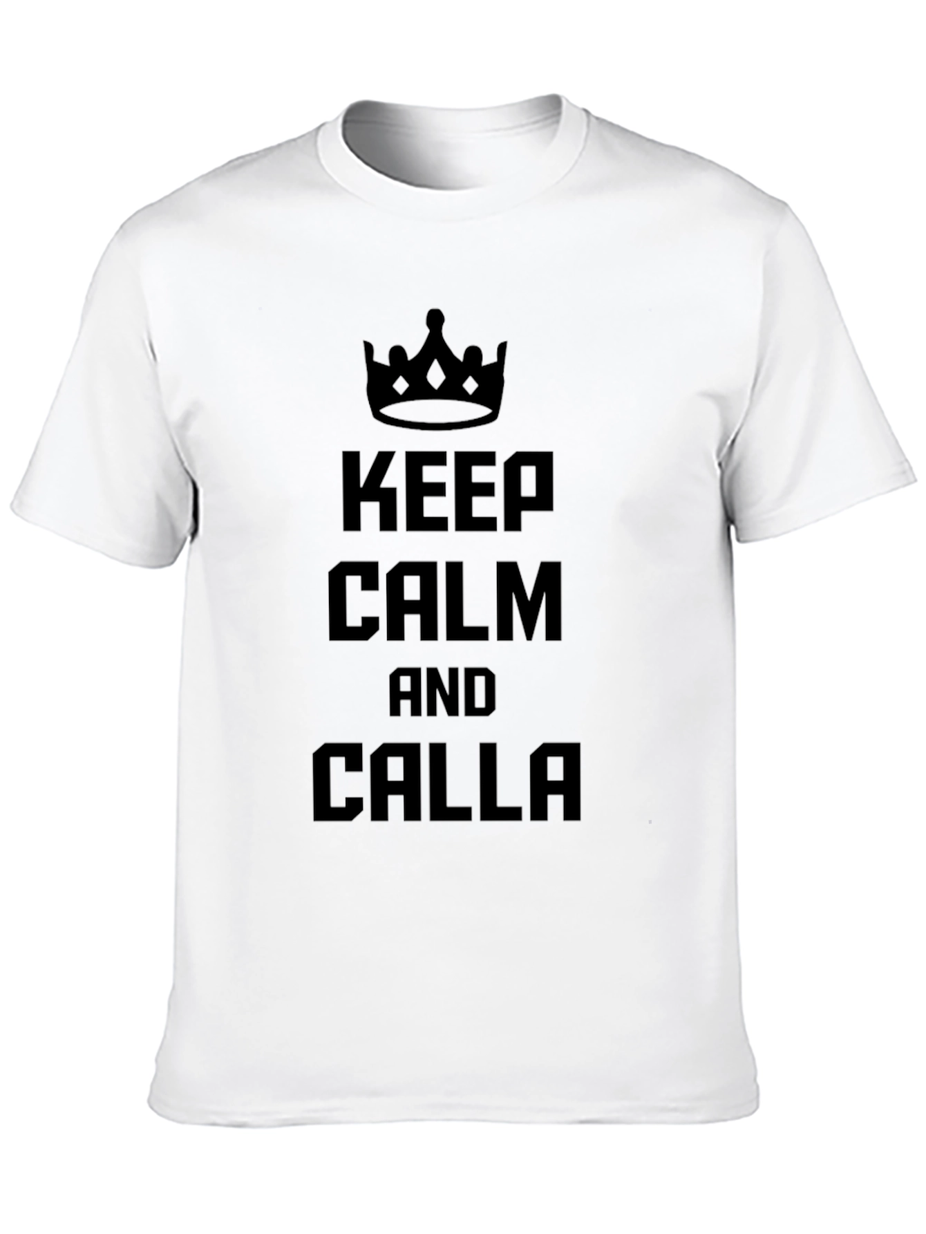 Keep Calm and Calla Mens Black T-Shirt