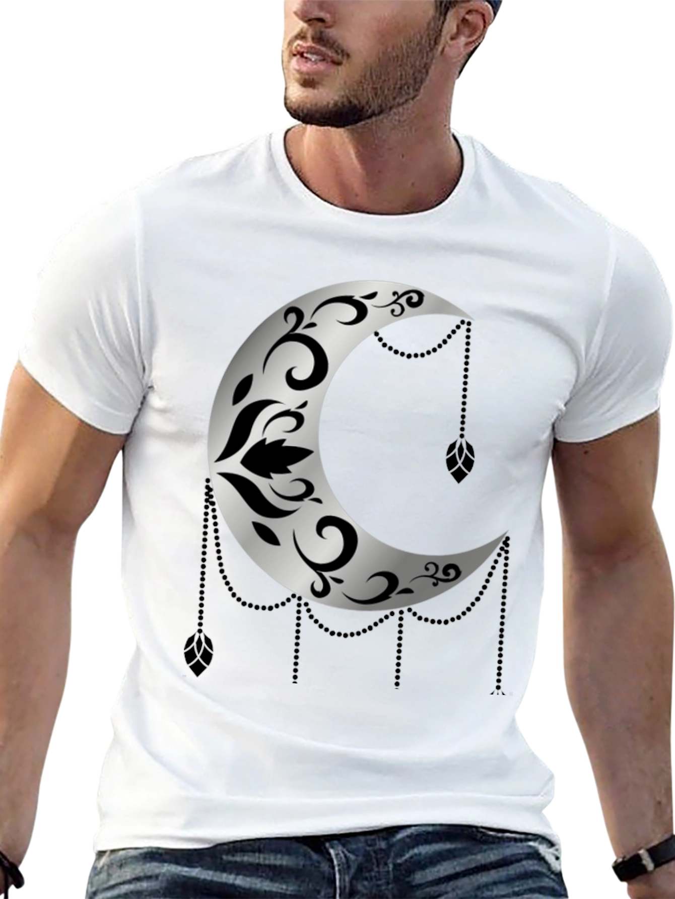 Crescent Moon Graphic Tee - Unique Design