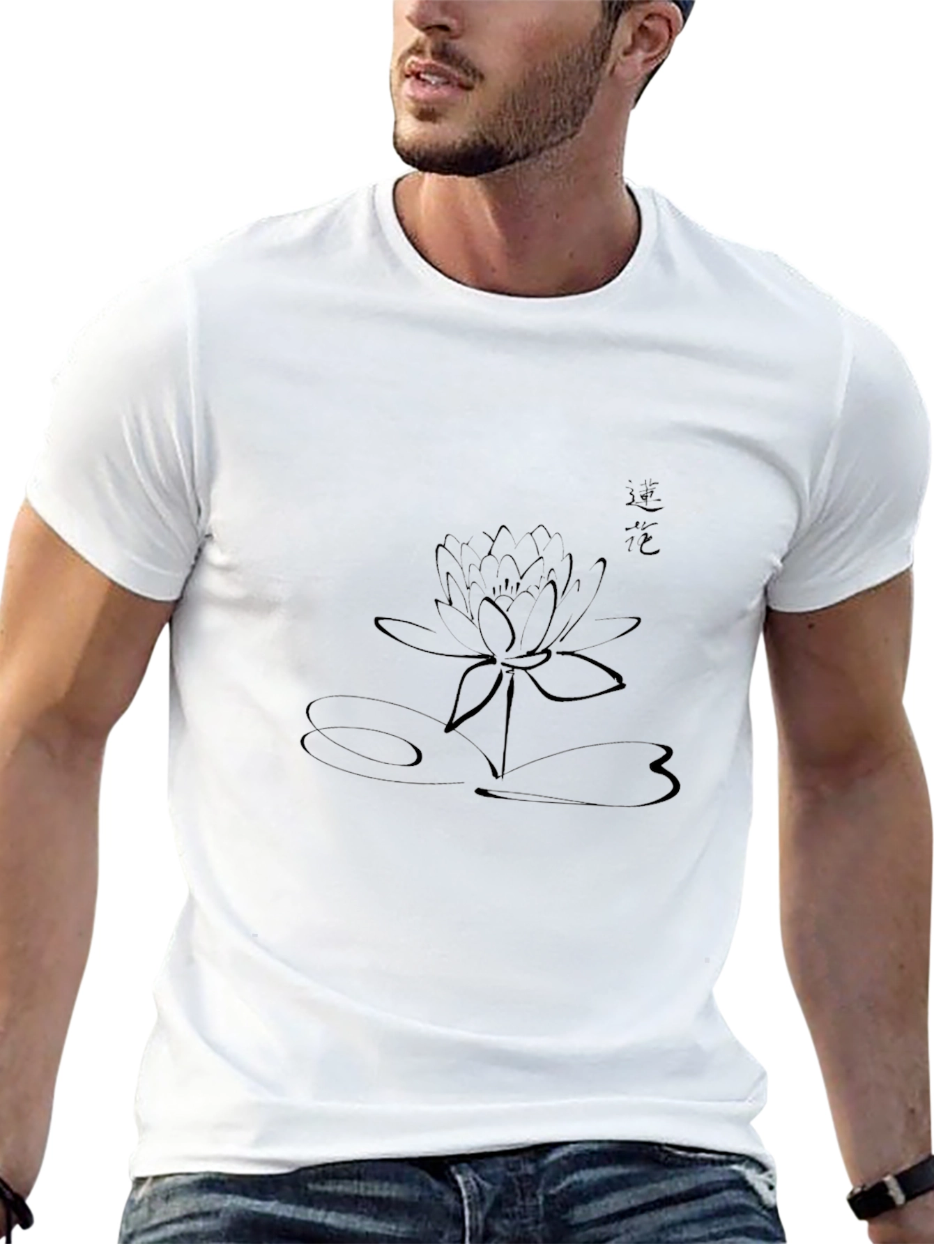 Black Lotus Graphic Tee - Minimalist Design