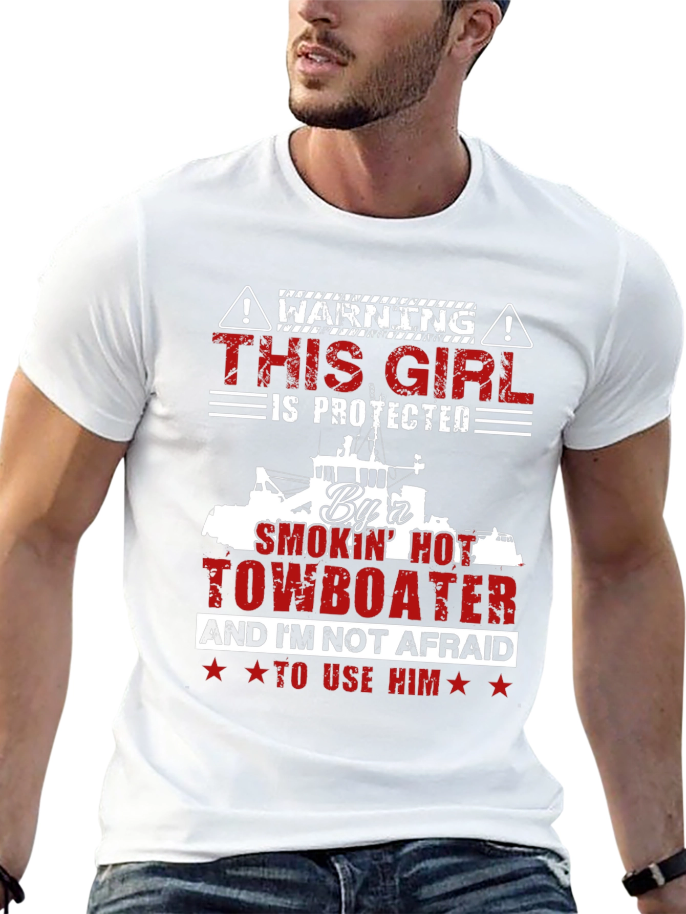 Protected by a Smokin Hot Towboater T-Shirt