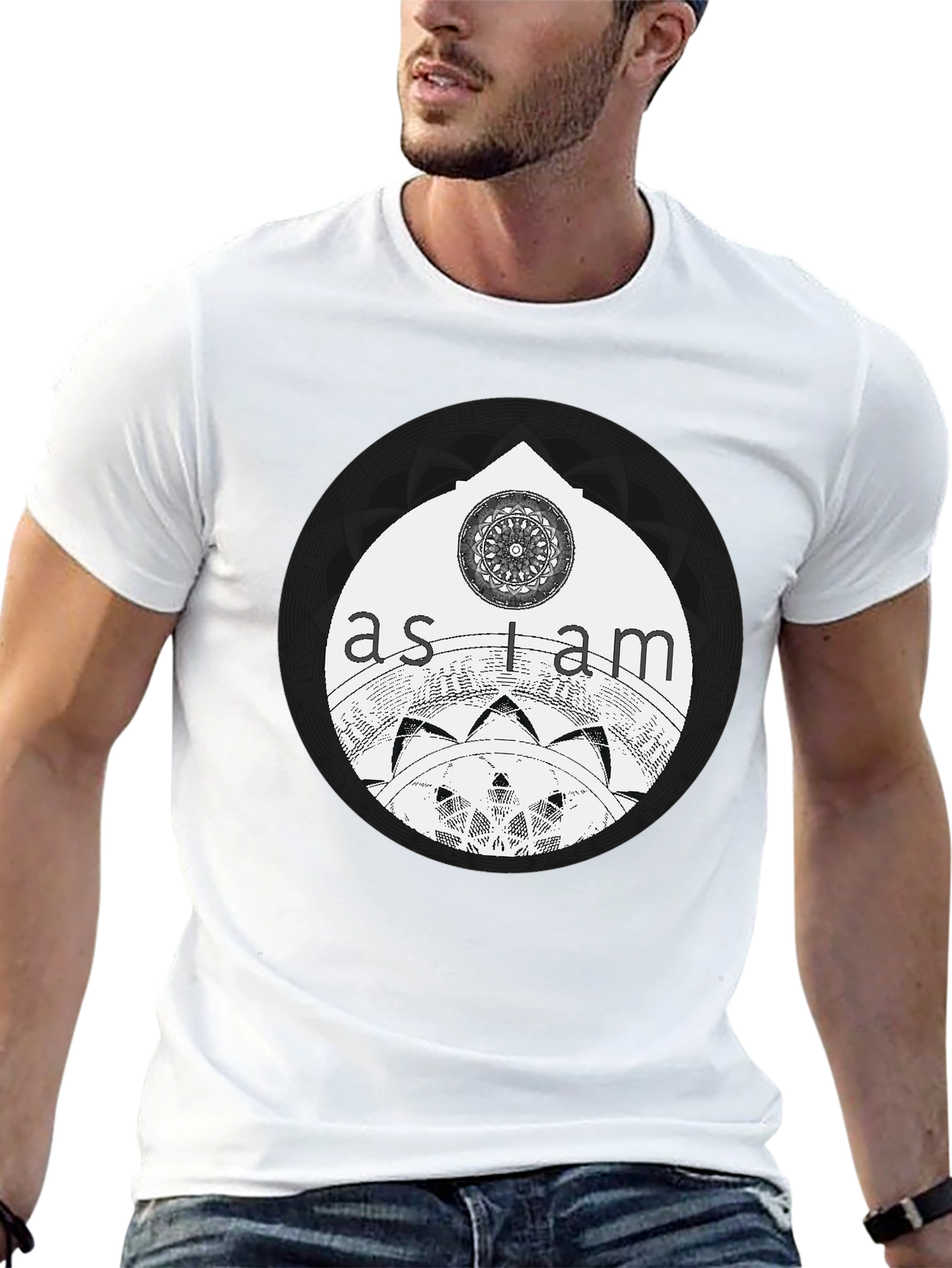As I Am Mandala Graphic Tee - Black Unisex