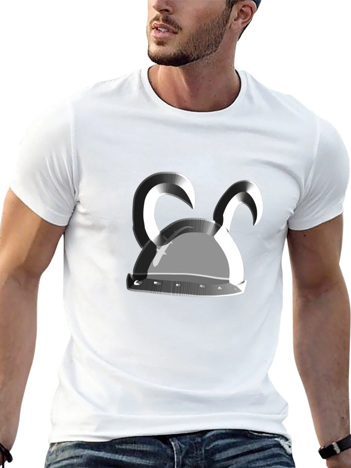 Viking Helmet T-Shirt - Bold Graphic Tee