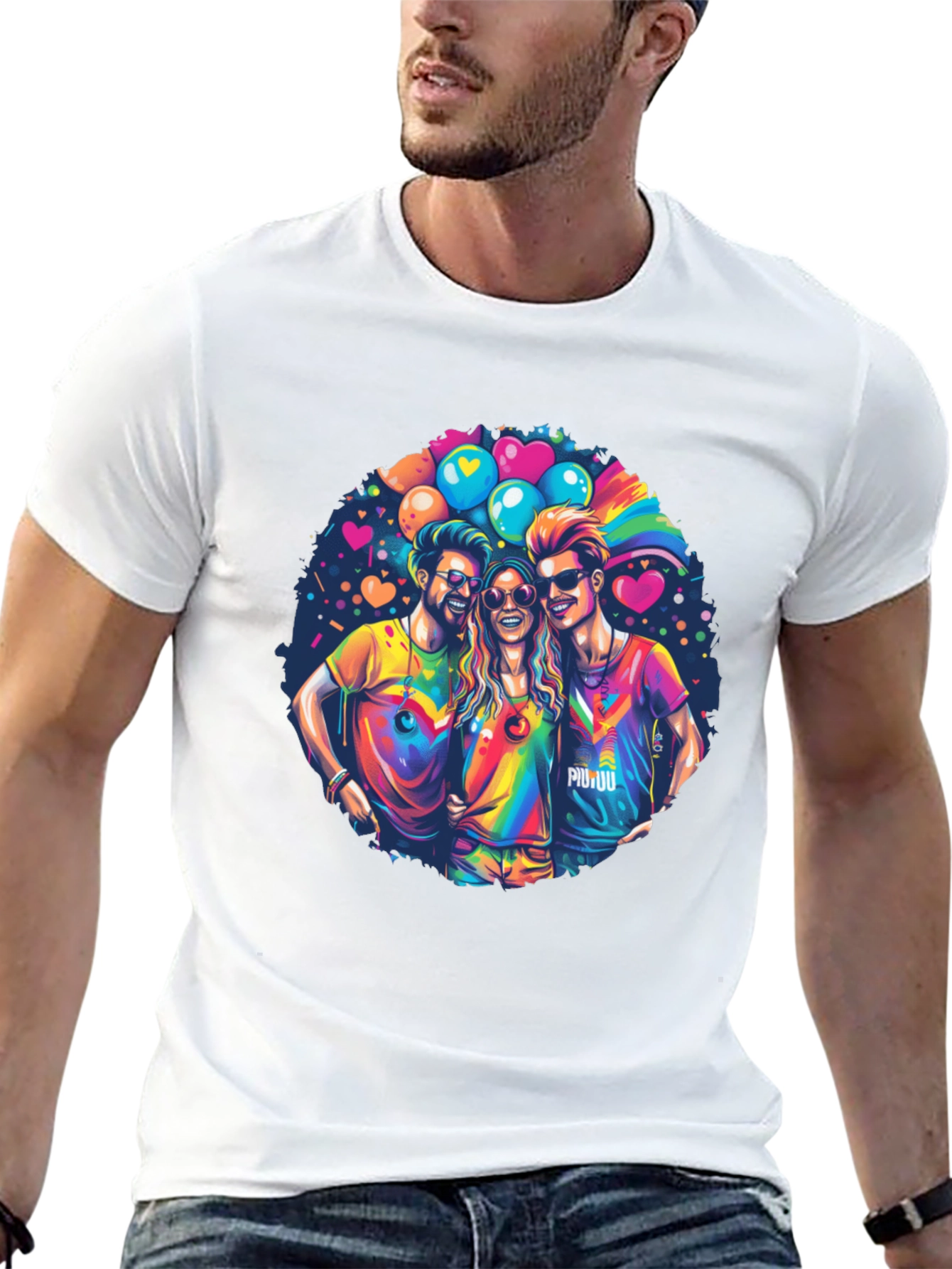 Rainbow Pride Friends Graphic T-Shirt