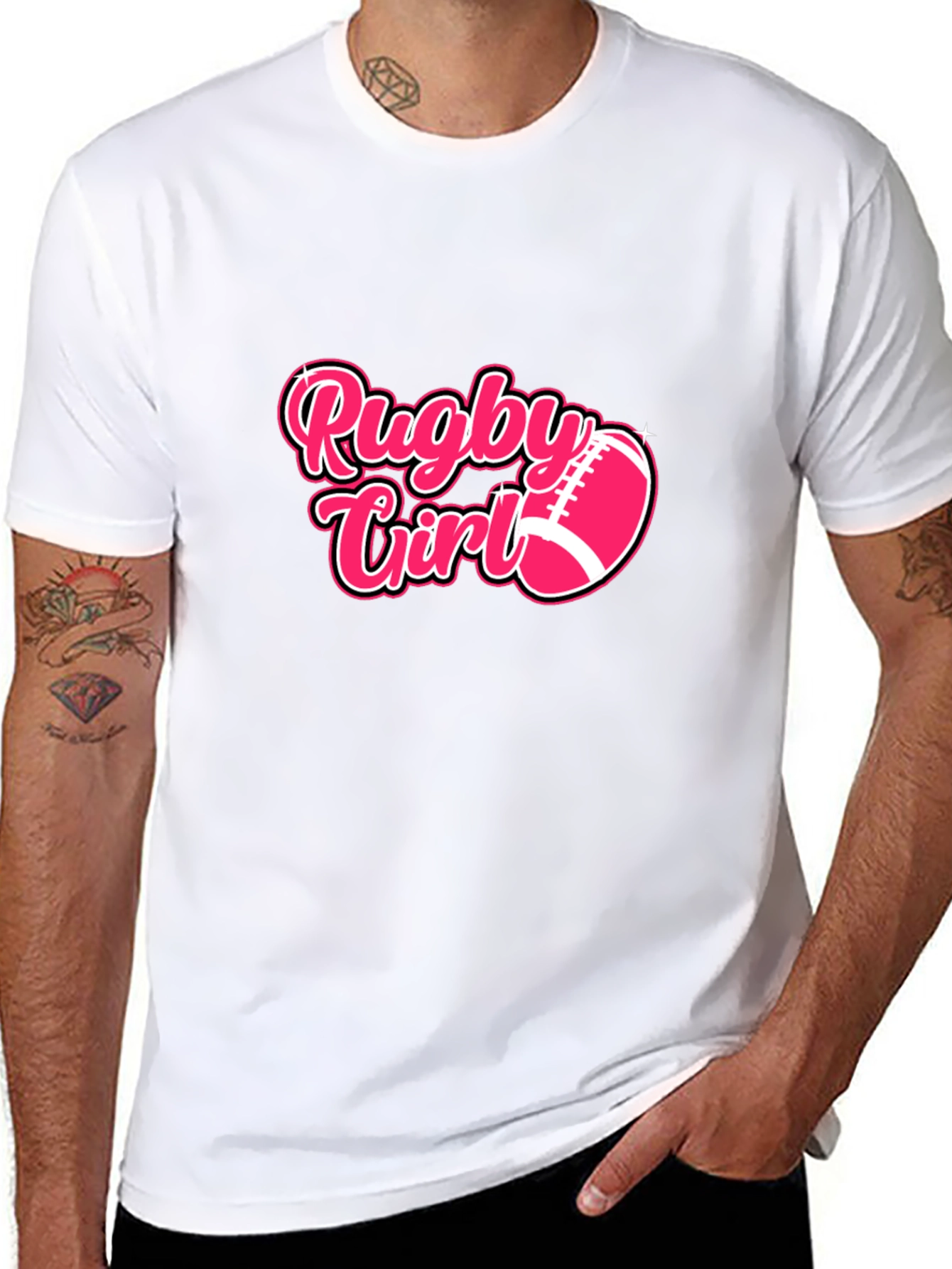 Rugby Girl T-Shirt - Pink Sports Tee