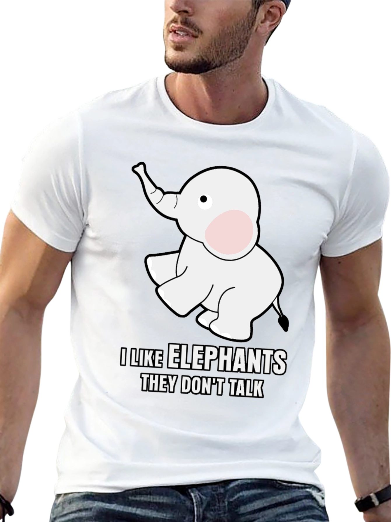 I Like Elephants T-Shirt - Soft Cotton Blend