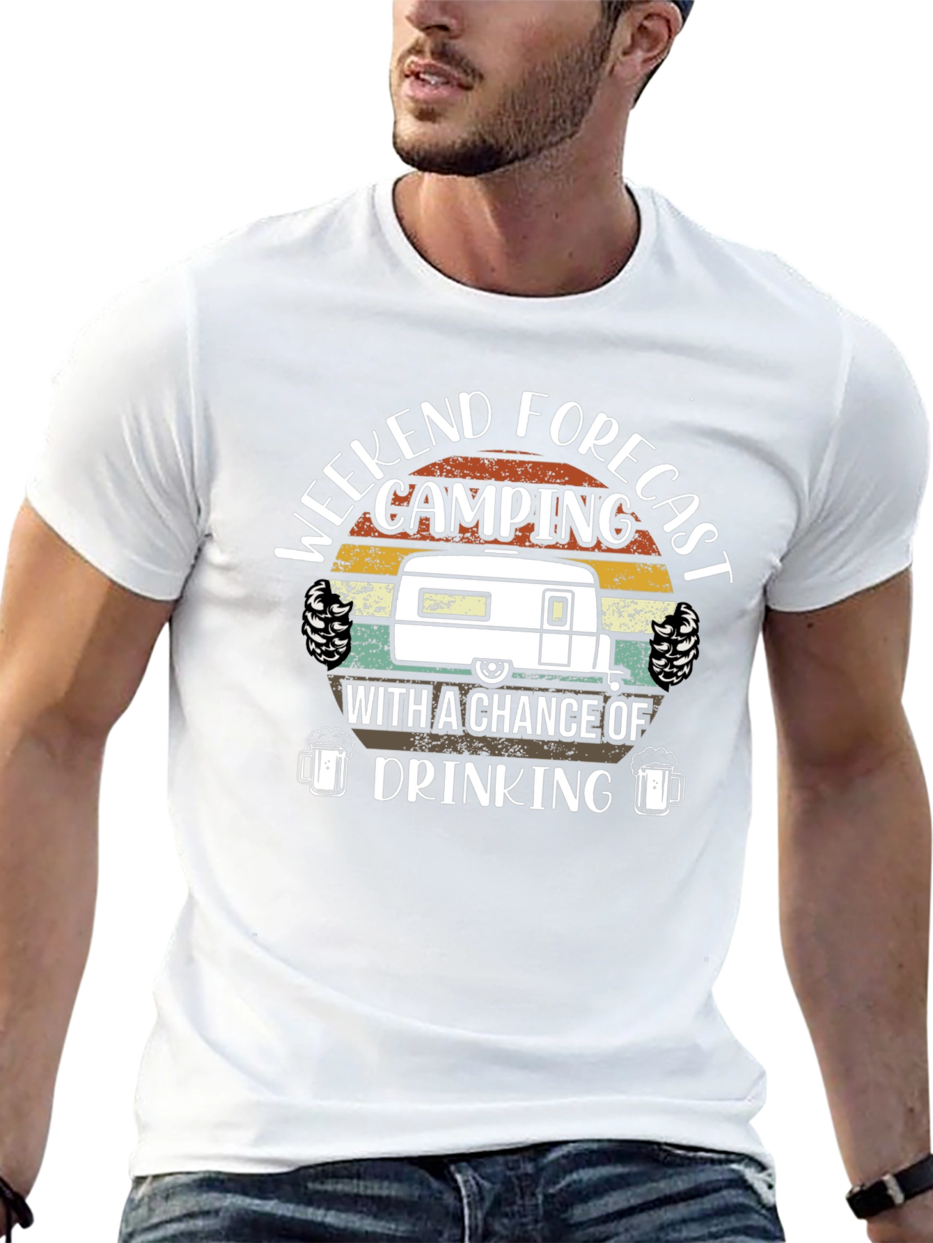 Weekend Forecast Camping & Drinking T-Shirt