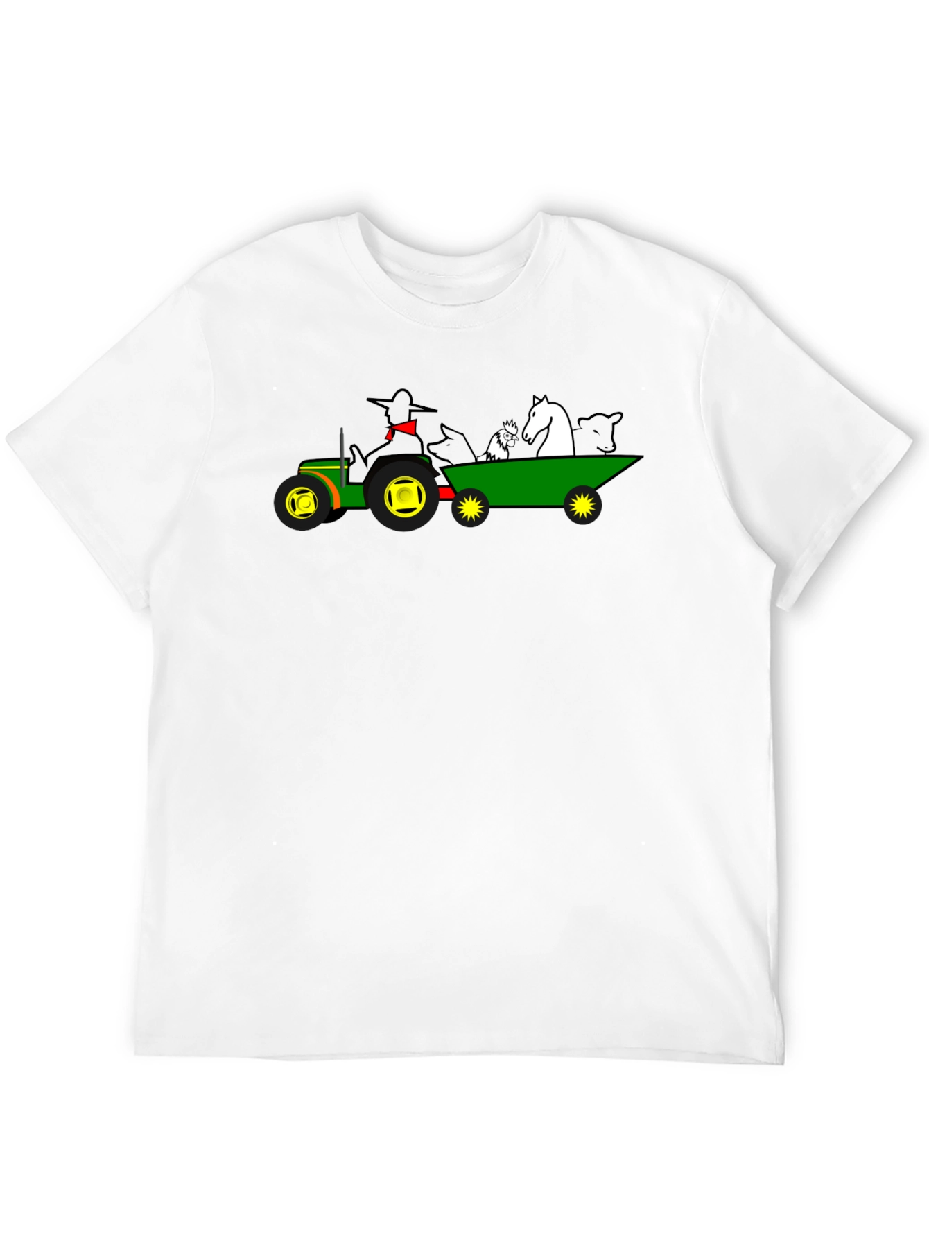 Farm Animal Tractor Graphic Tee