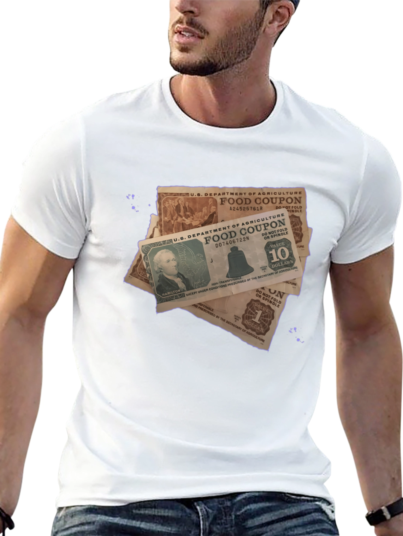 Food Coupon Graphic Tee - Novelty Print