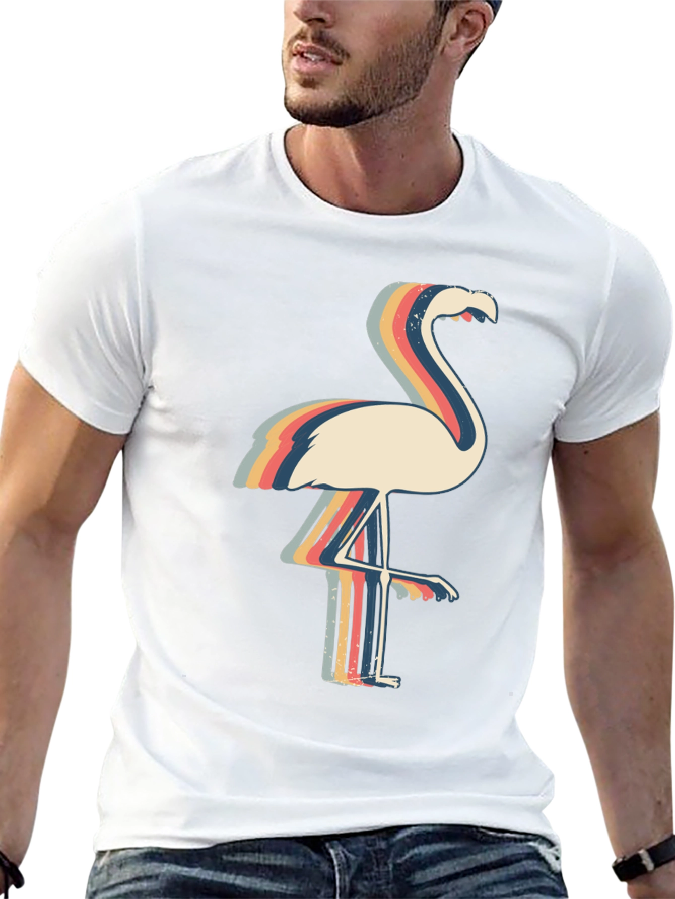 Retro Flamingo Graphic Tee - Stylish & Unique