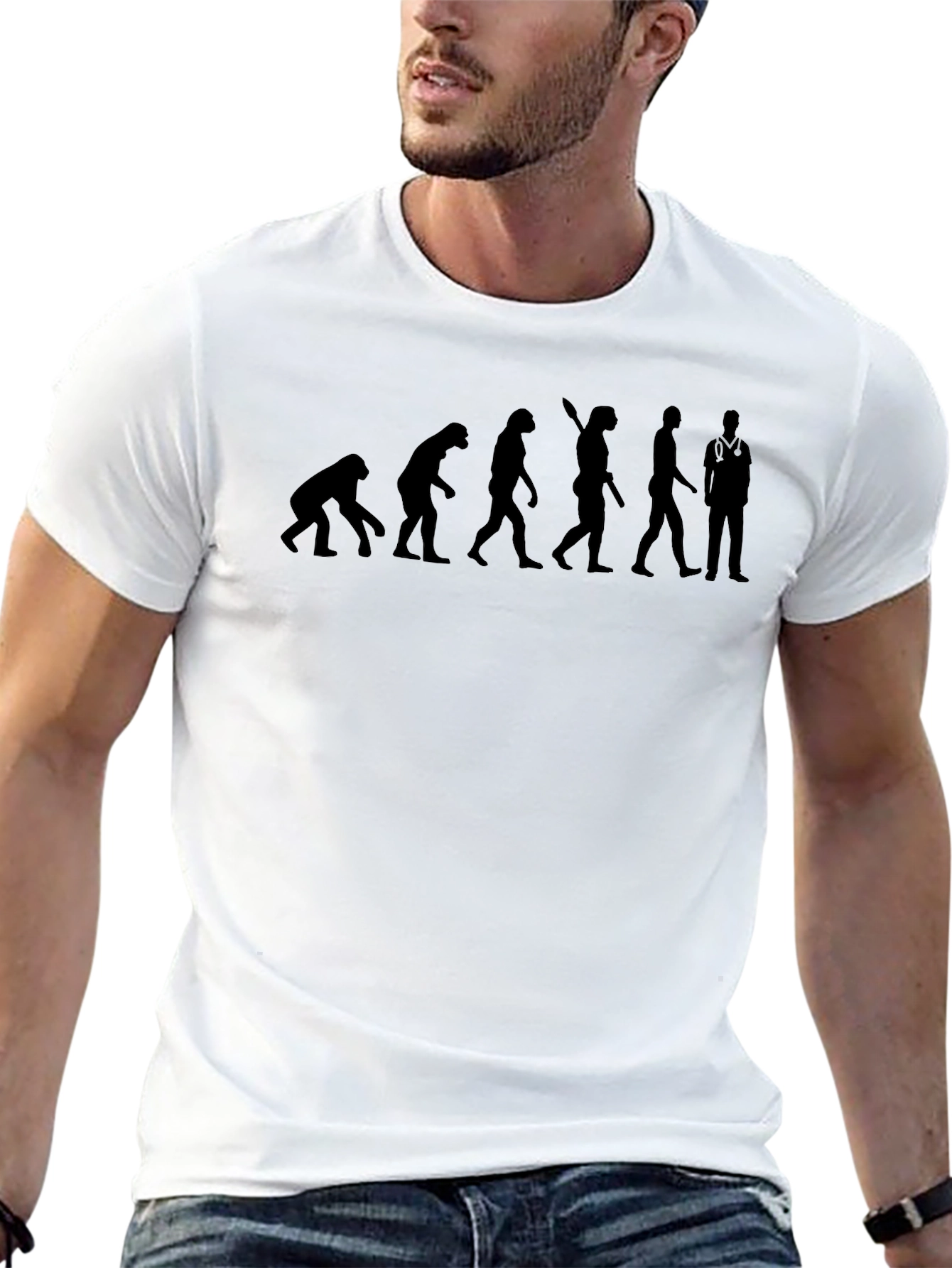 Evolution of Doctor Black T-Shirt