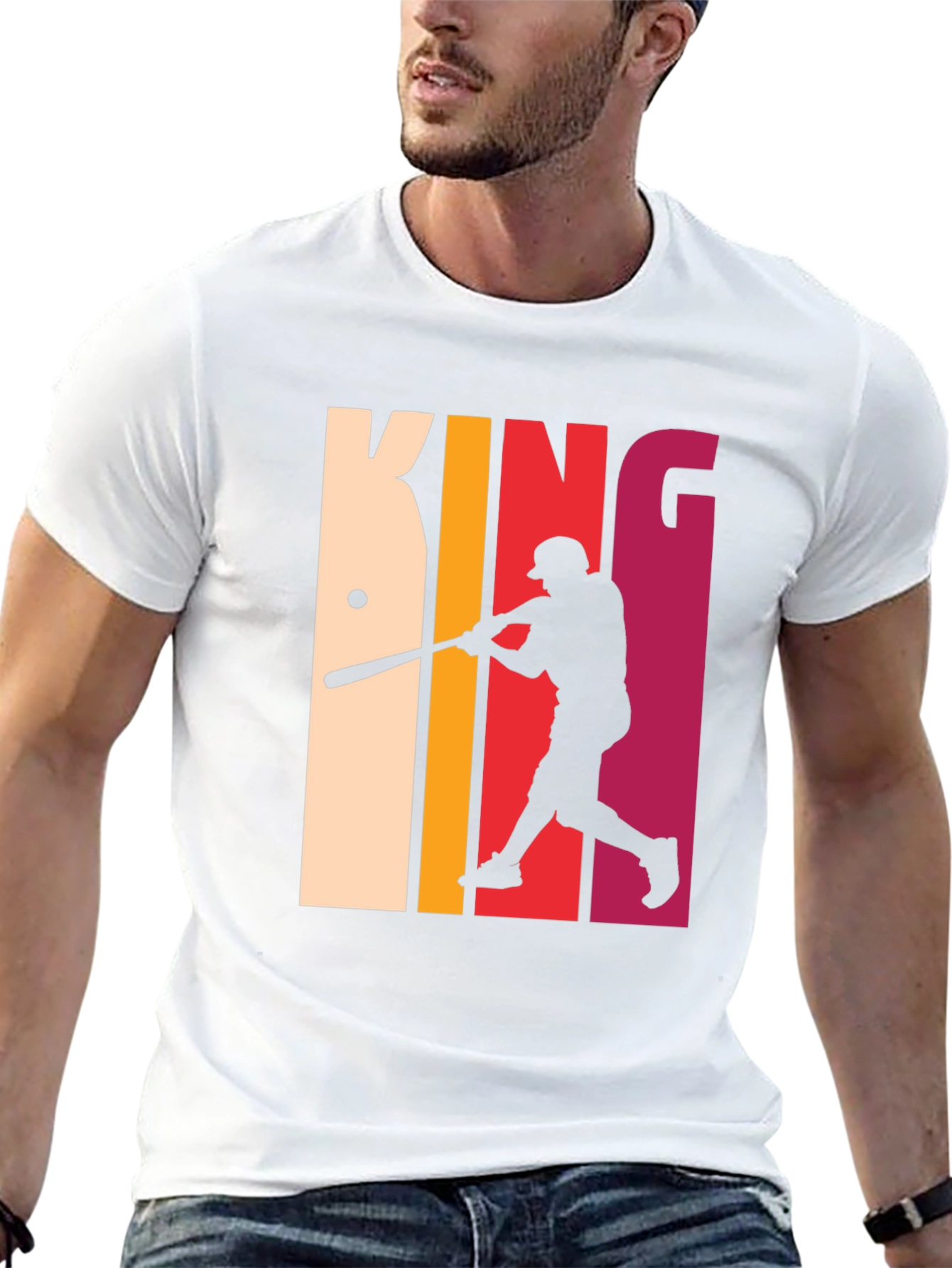 King Baseball T-Shirt - Retro Player Tee