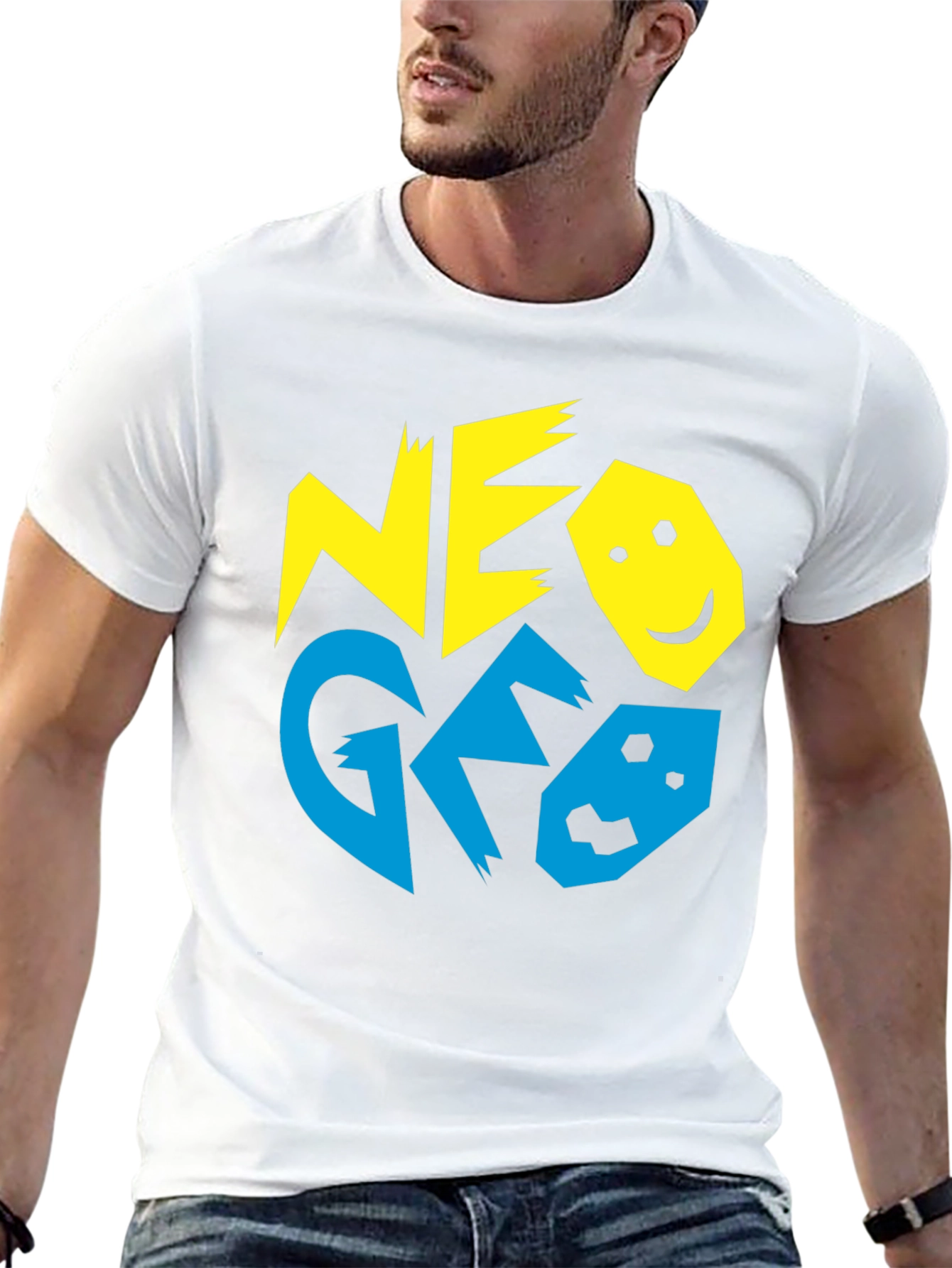 Retro NEO GEO T-Shirt - Black Cotton Gaming Tee