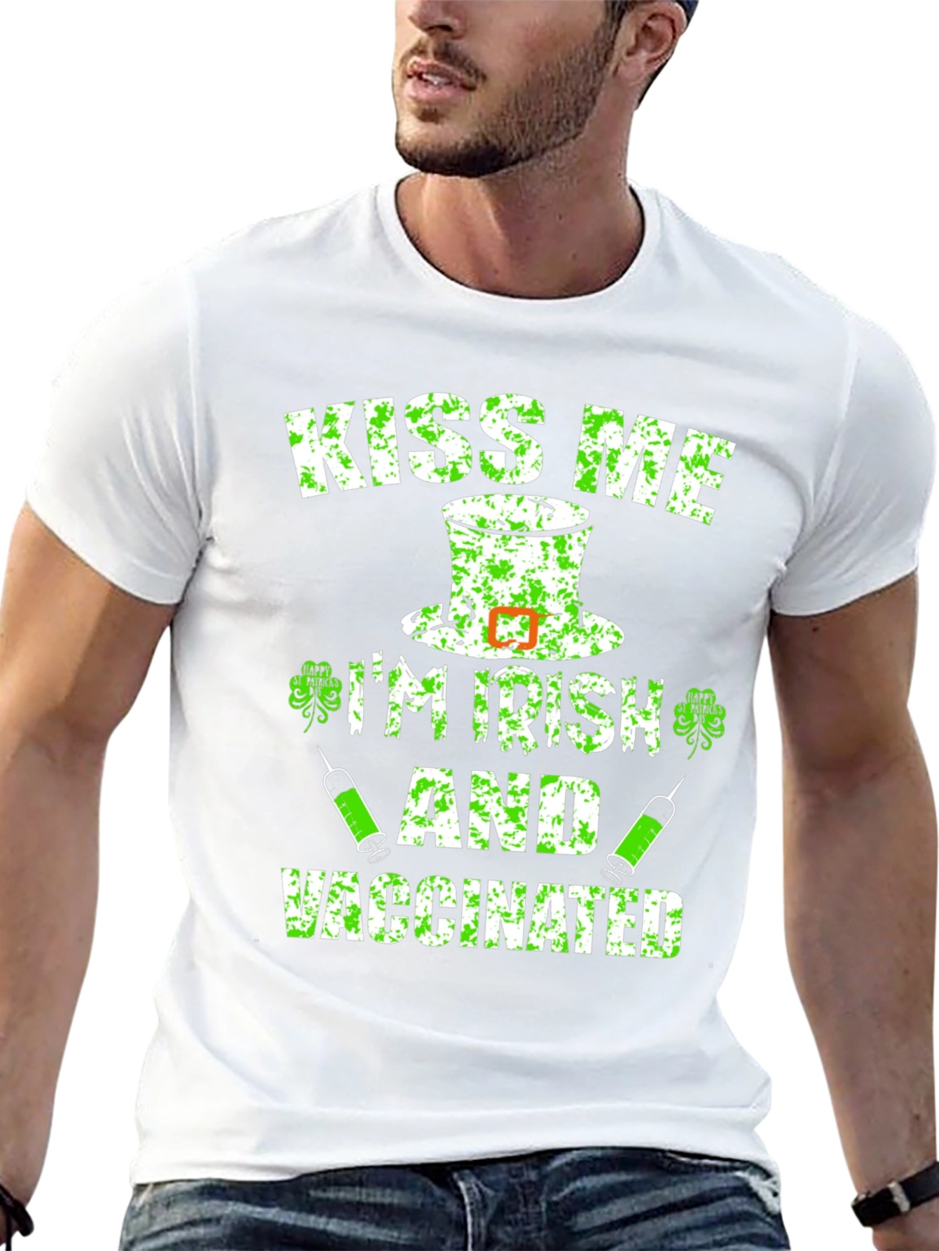 Kiss Me Im Irish and Vaccinated T-Shirt