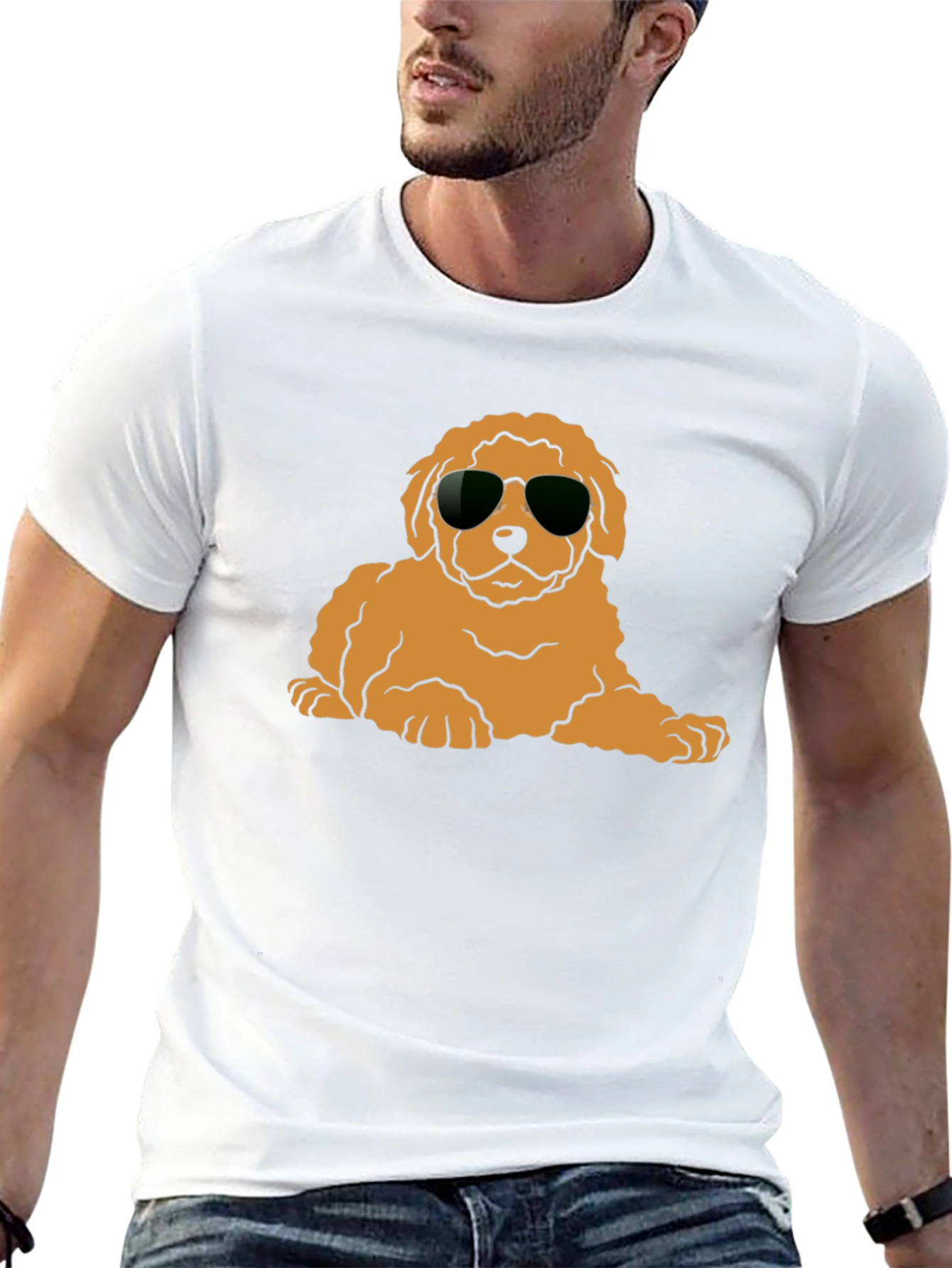 Cool Dog T-Shirt - Black Cotton Blend