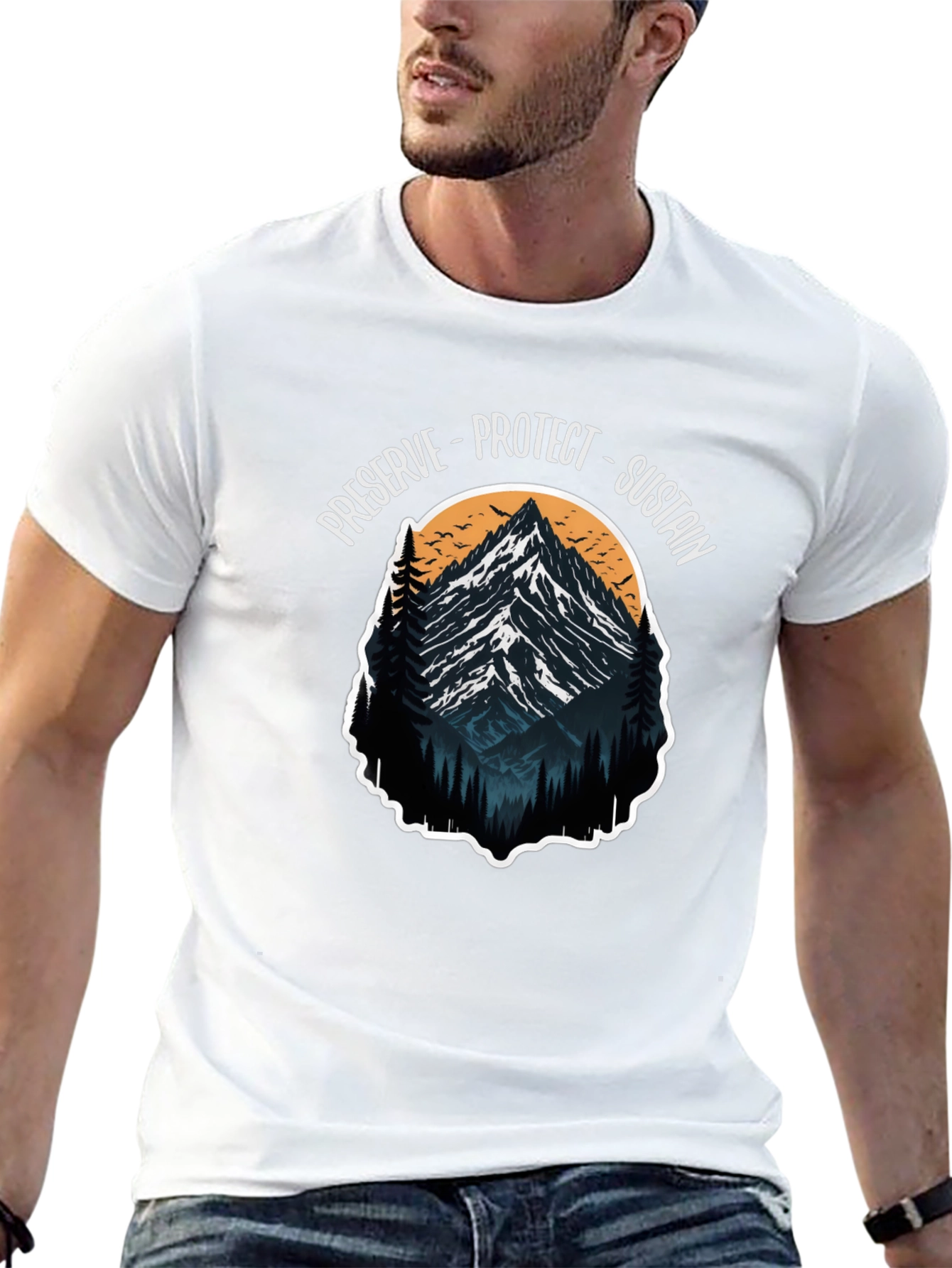 Preserve Protect Sustain Mountain Graphic Tee