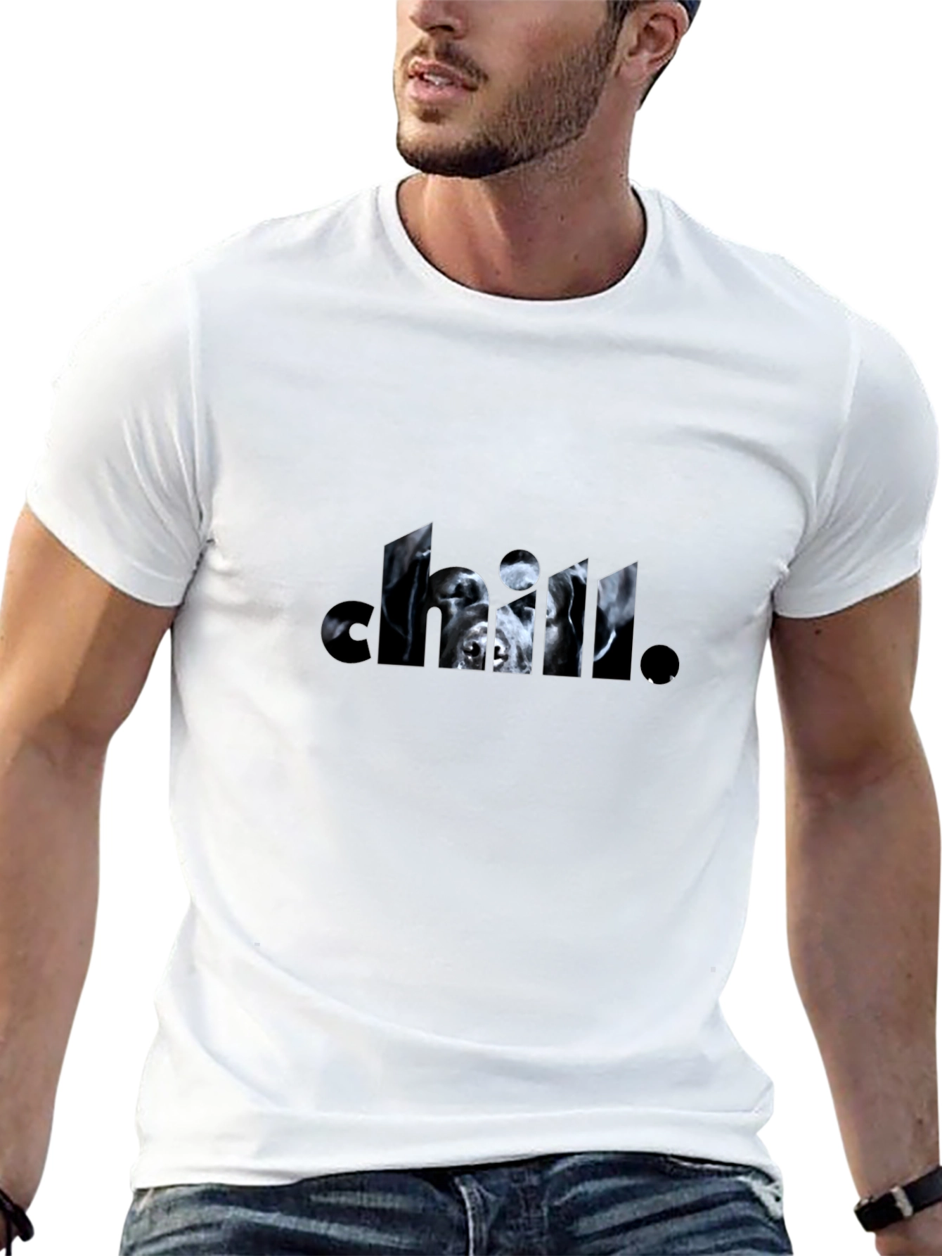 Chill Dog Black Graphic Tee