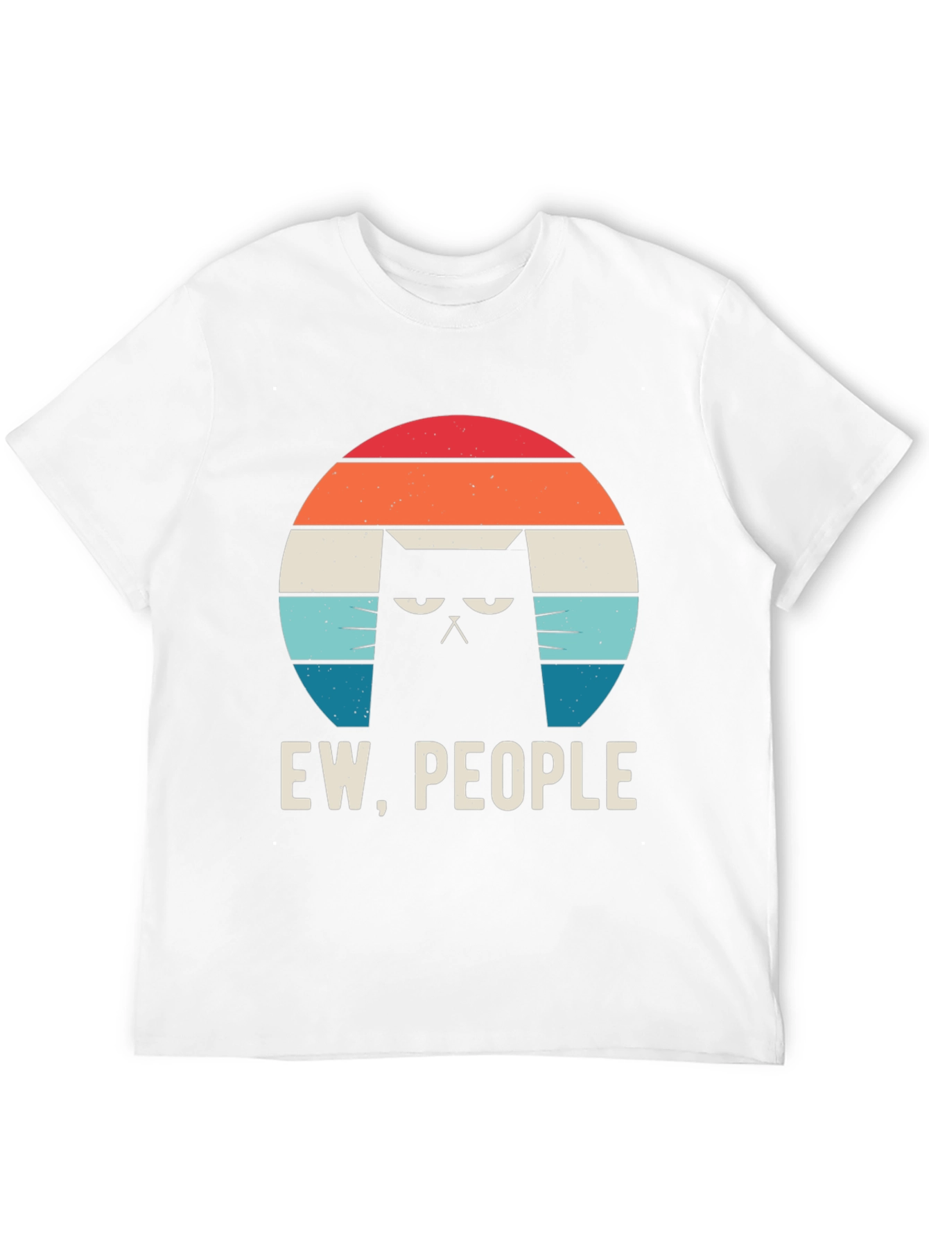 Ew People Cat Graphic Tee - Black Cotton Shirt