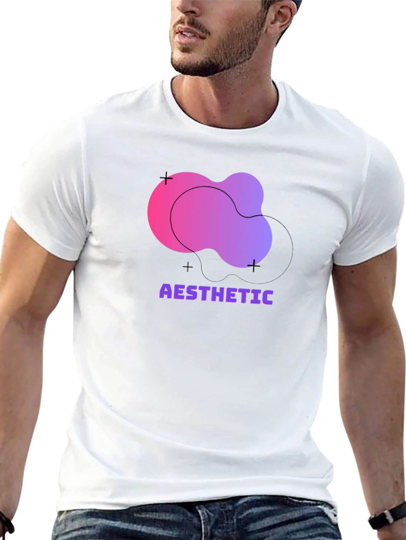 Aesthetic Graphic Print Black T-Shirt