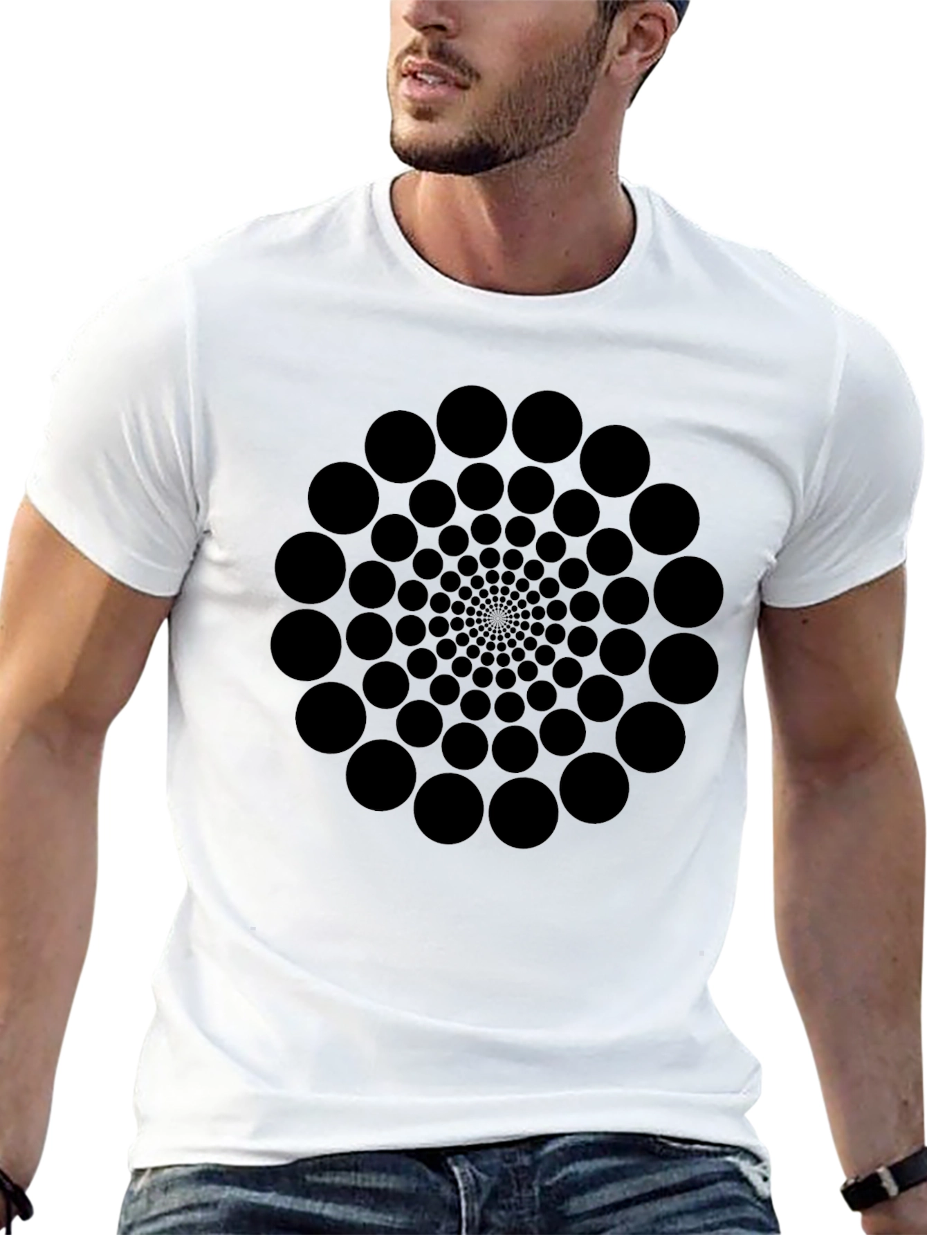 Optical Illusion Black T-Shirt