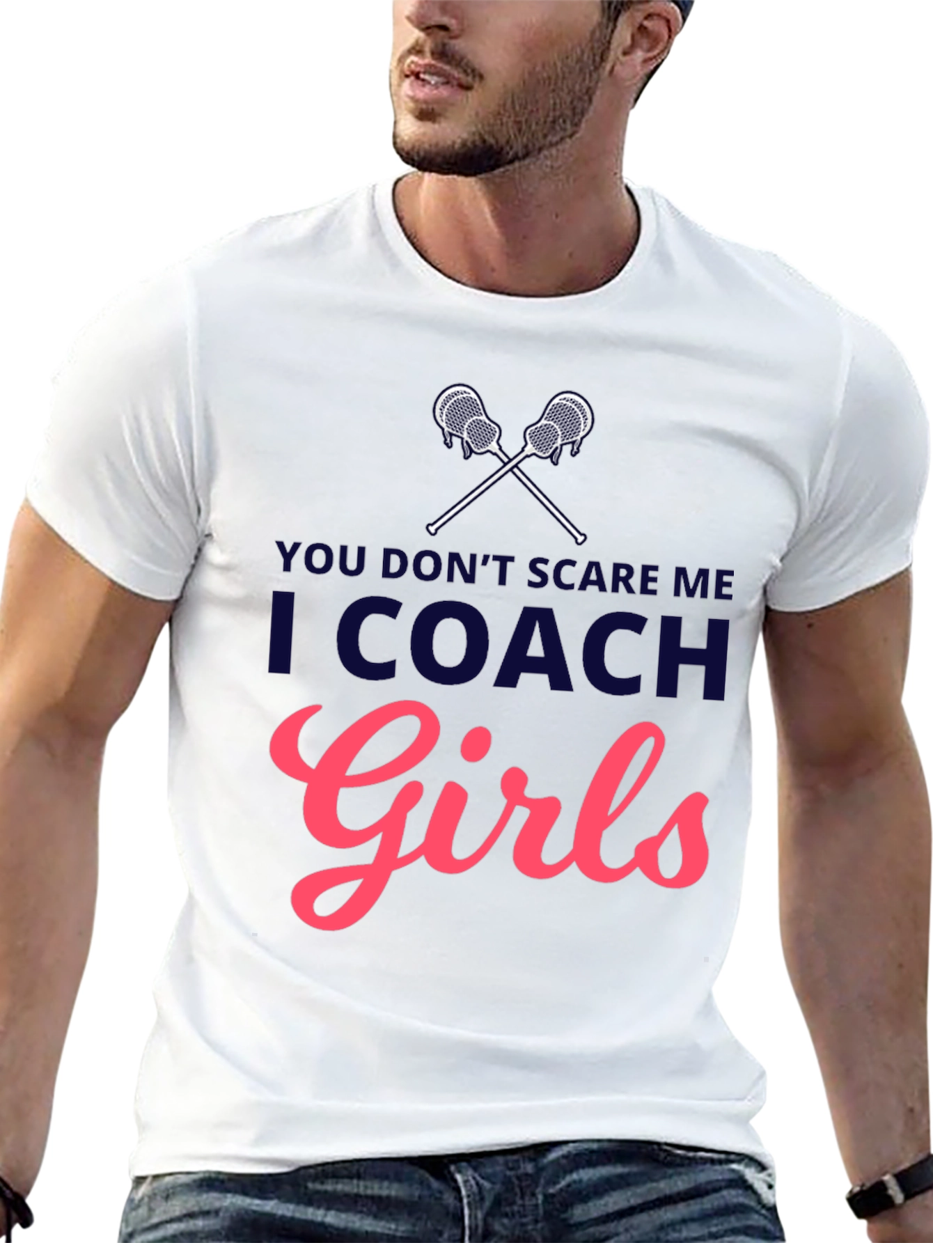 I Coach Girls T-Shirt - Lacrosse Coach Apparel