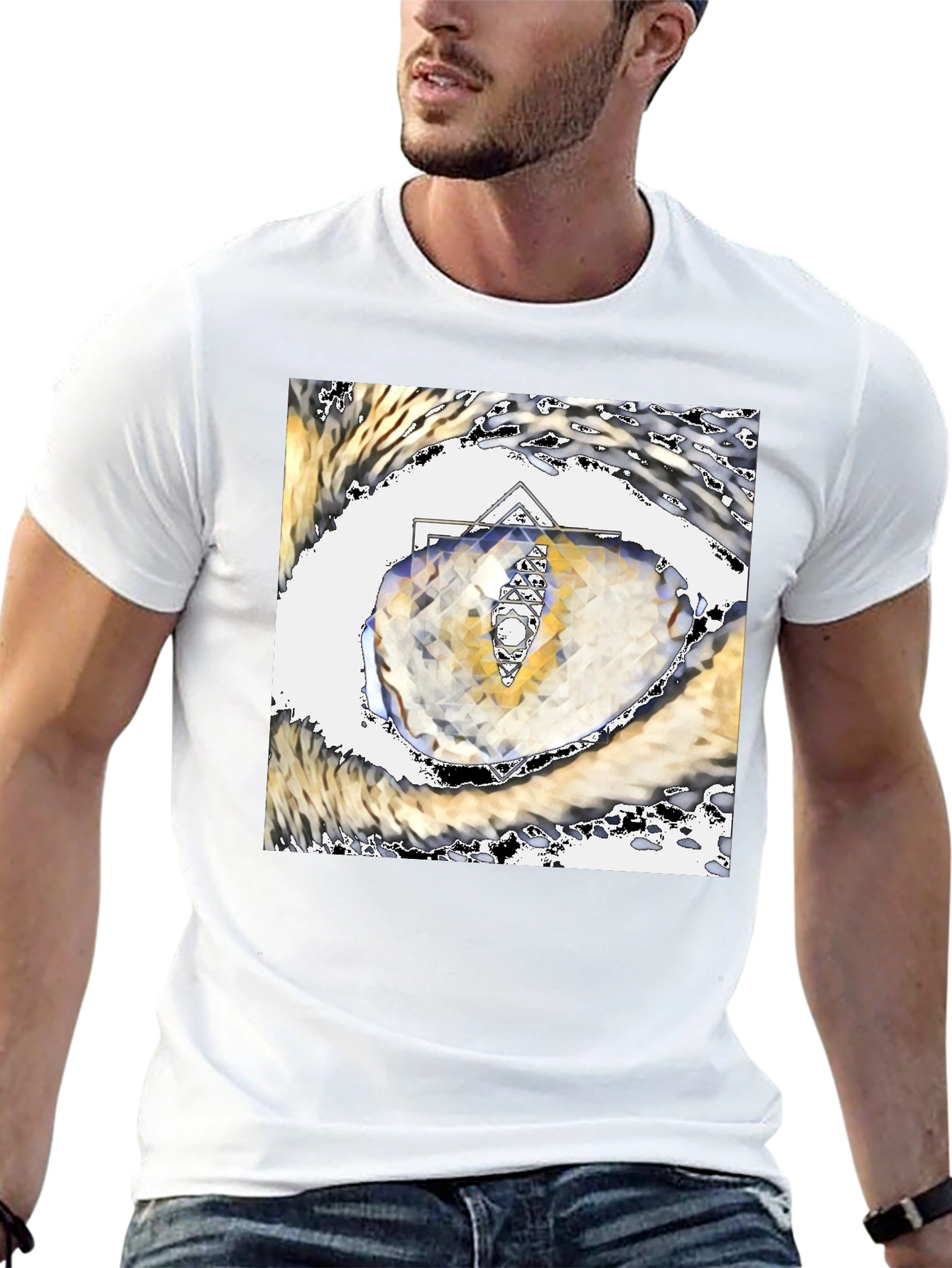 Abstract Eye Graphic Tee - Unique Artistic Design