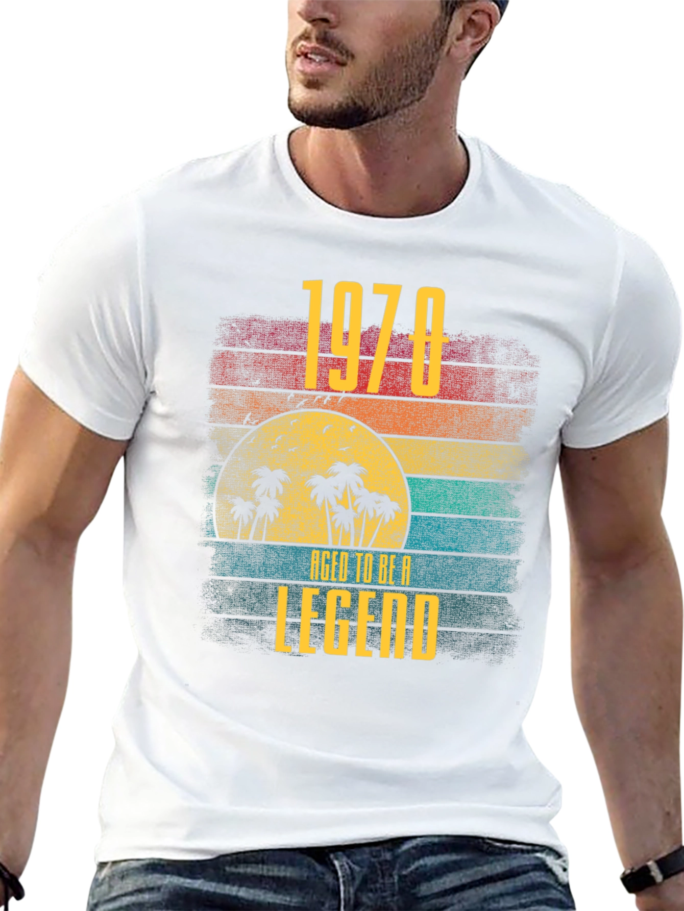 1978 Aged to Be a Legend Retro Sunset T-Shirt