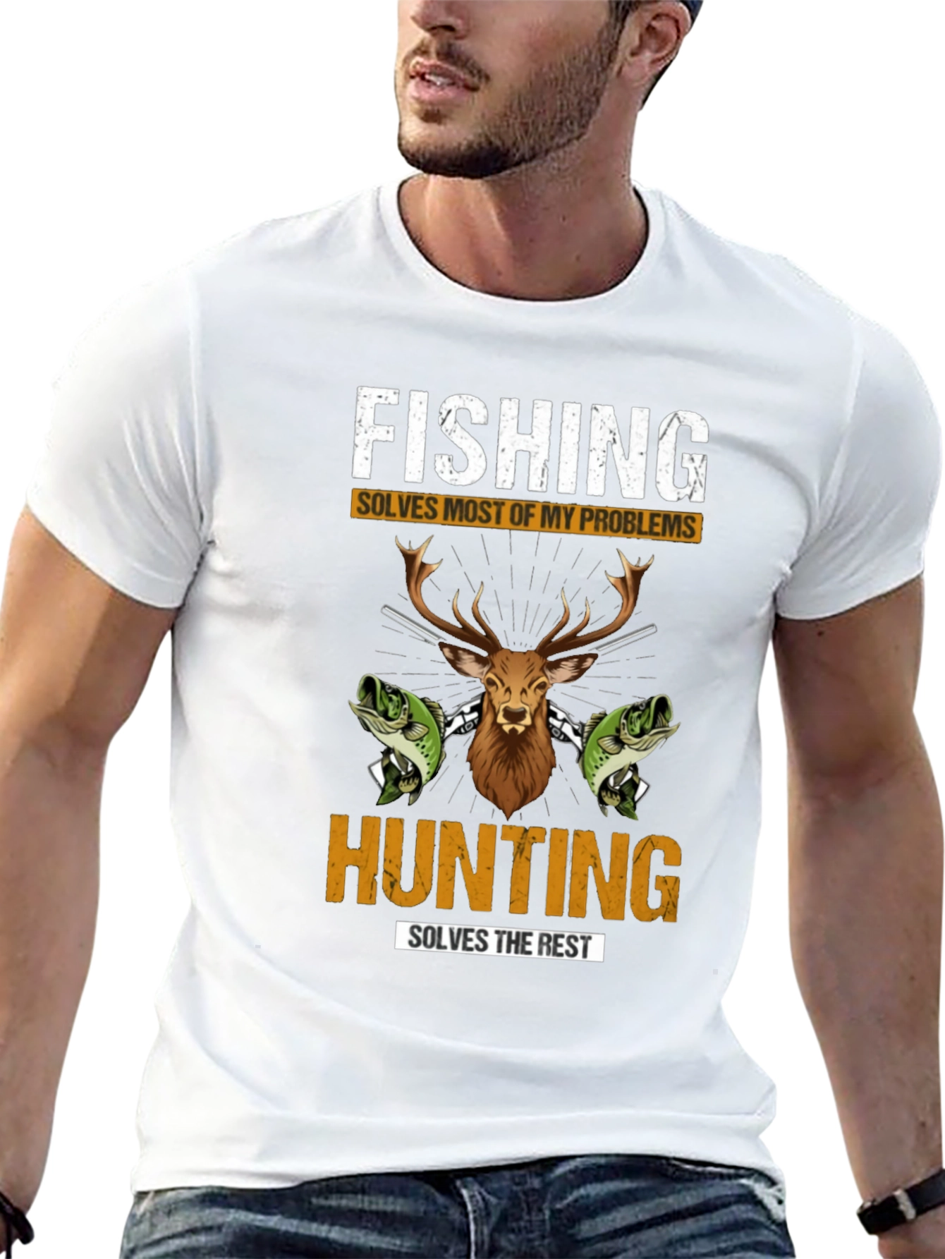 Fishing Hunting Graphic T-Shirt
