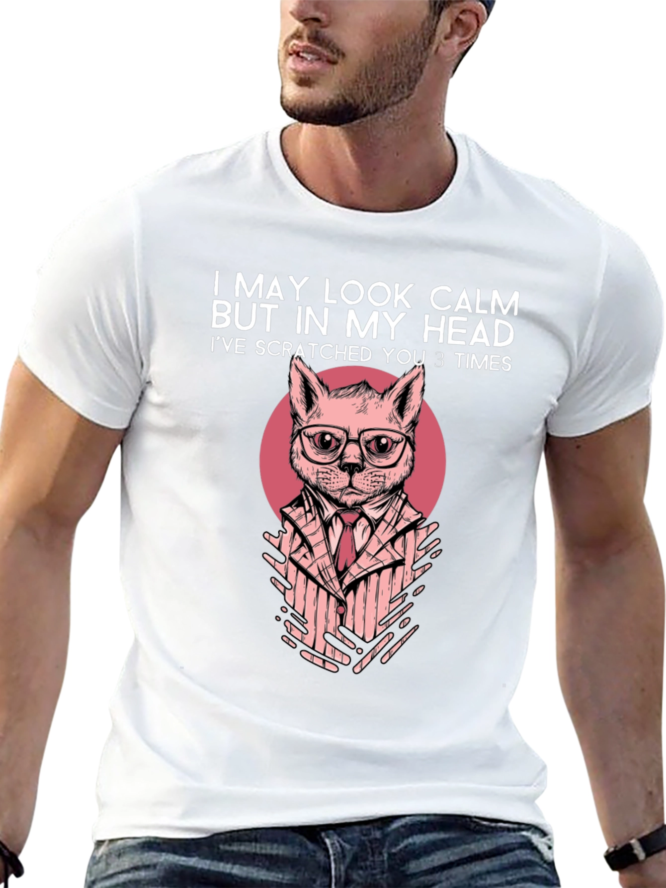 Calm Cat Mens T-Shirt