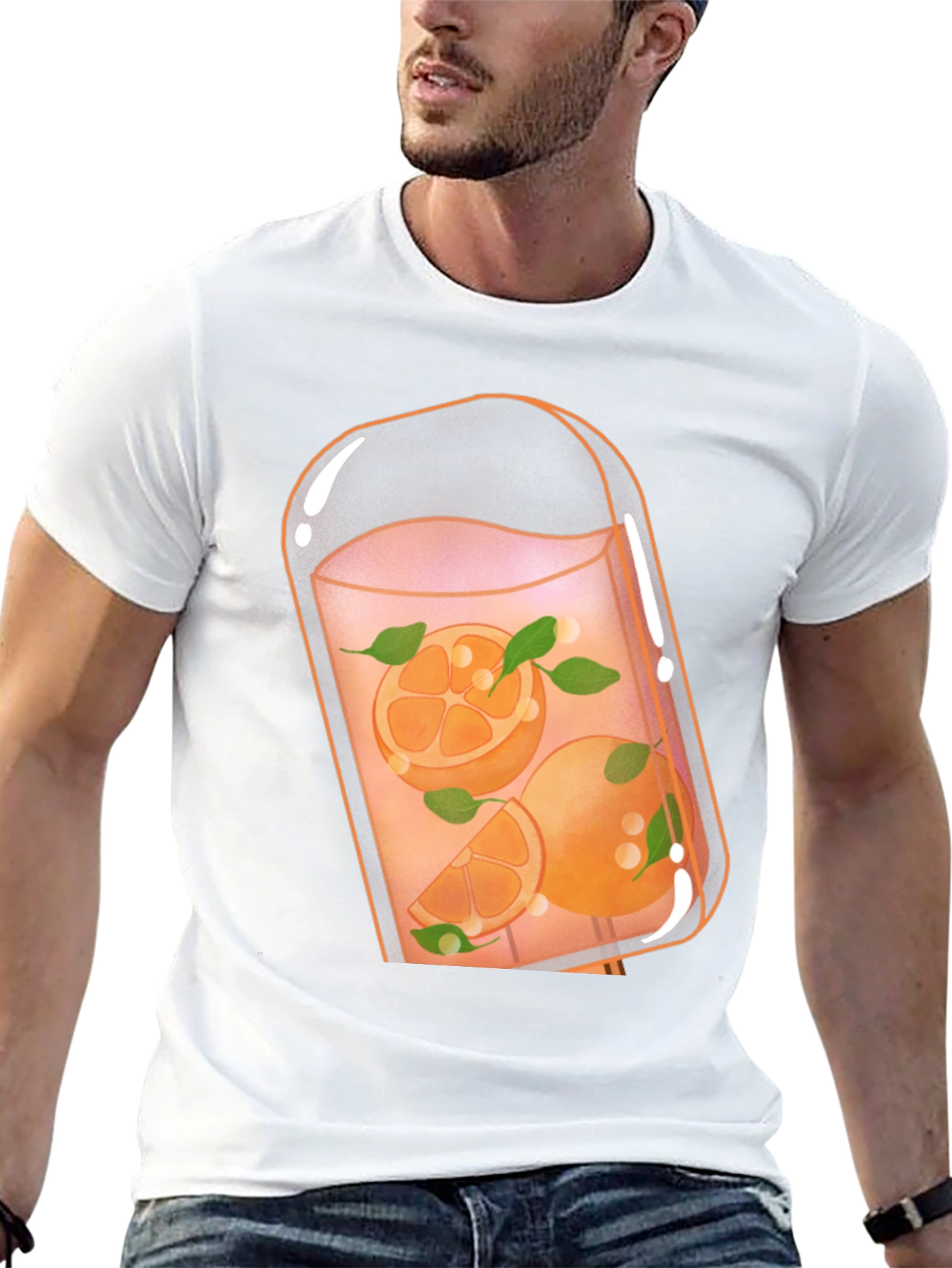 Orange Slice Drink Graphic T-Shirt