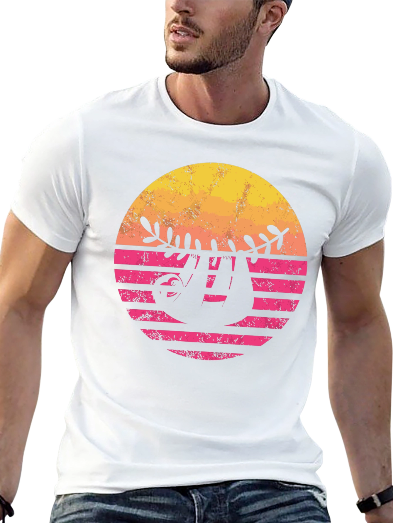Retro Sloth T-Shirt - Hang Loose in Style