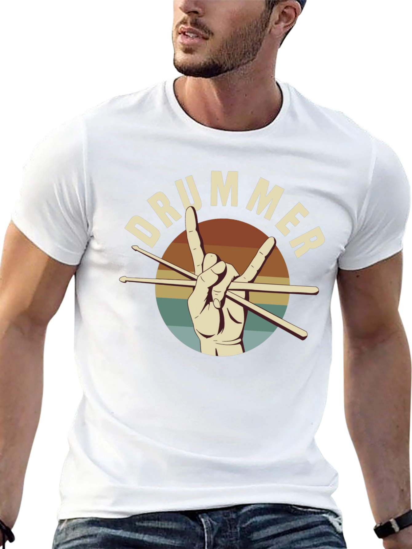 Drummer Hand Graphic Tee - Rock On!