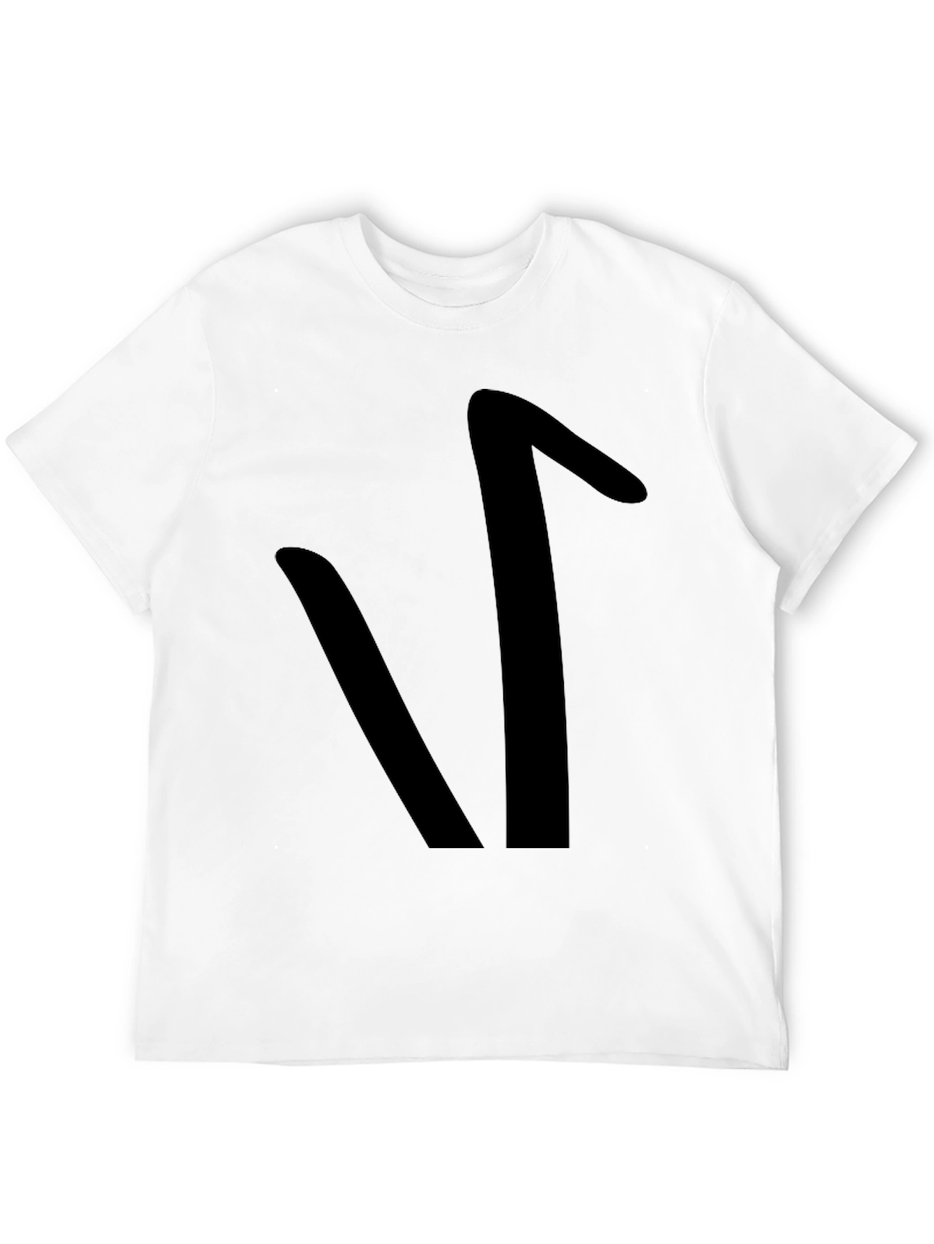 Black T-Shirt with Abstract Design
