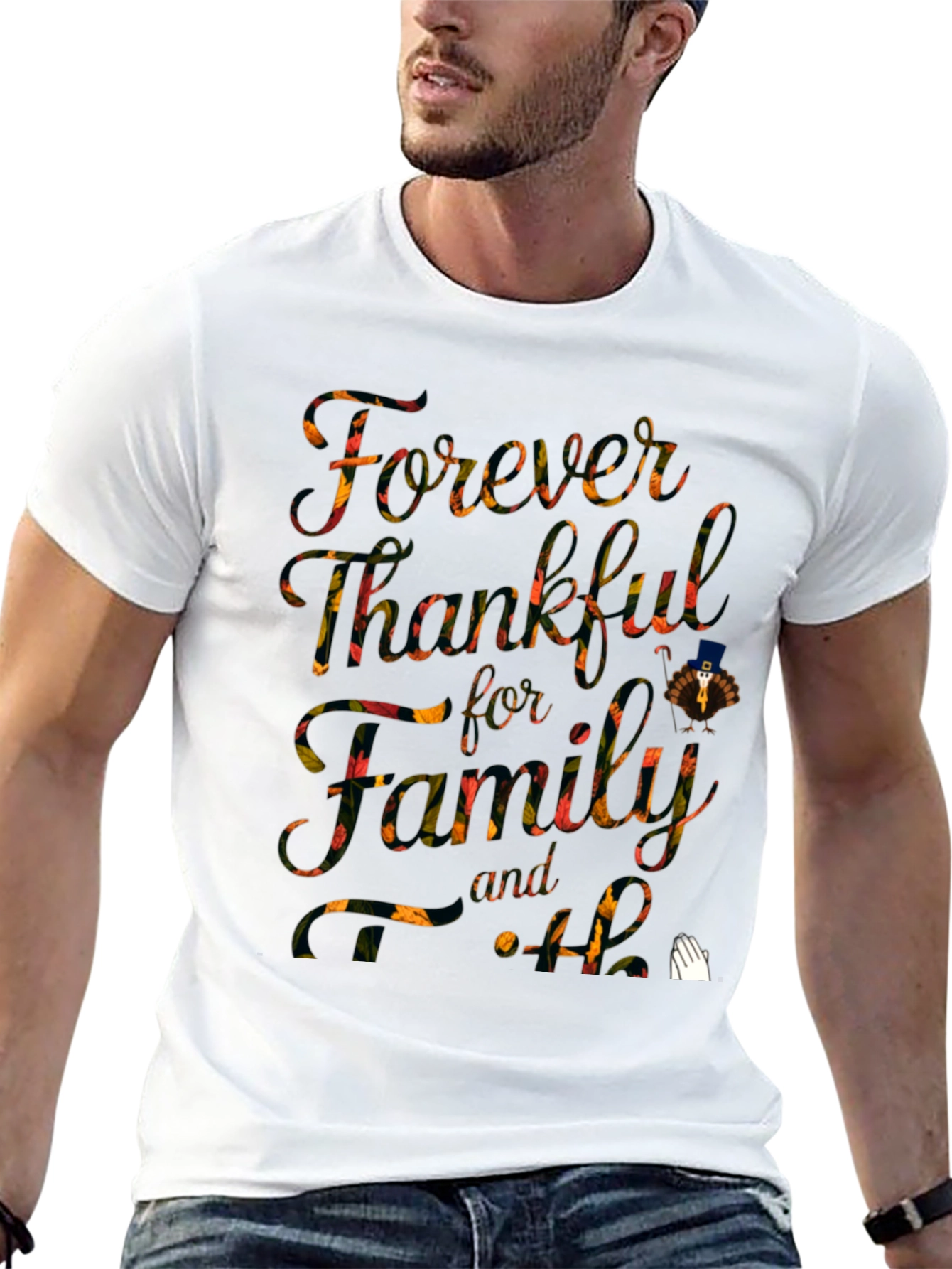 Forever Thankful Thanksgiving Graphic Tee