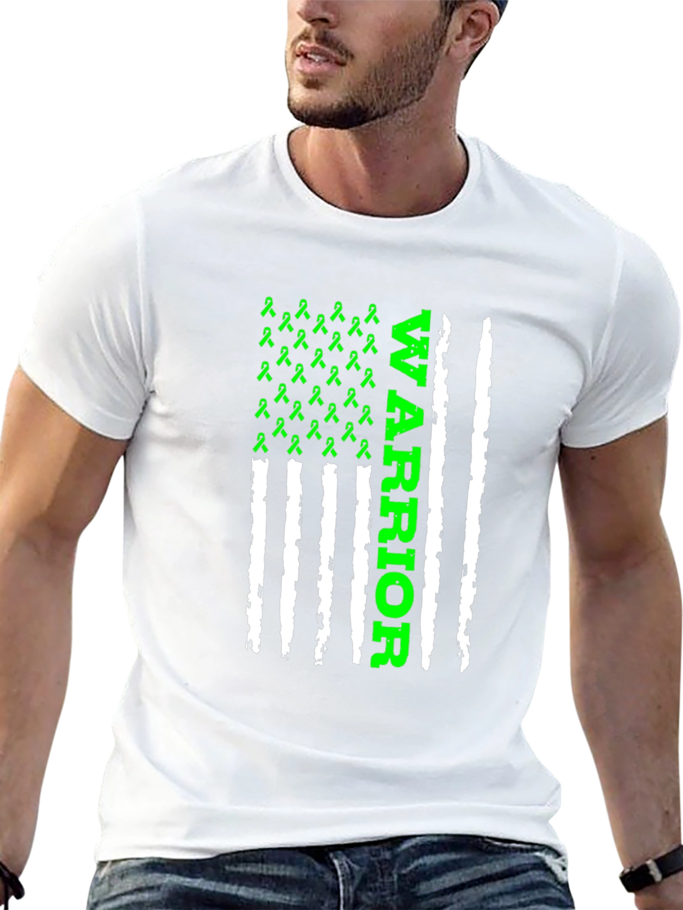 Warrior Ribbon Flag T-Shirt - Black