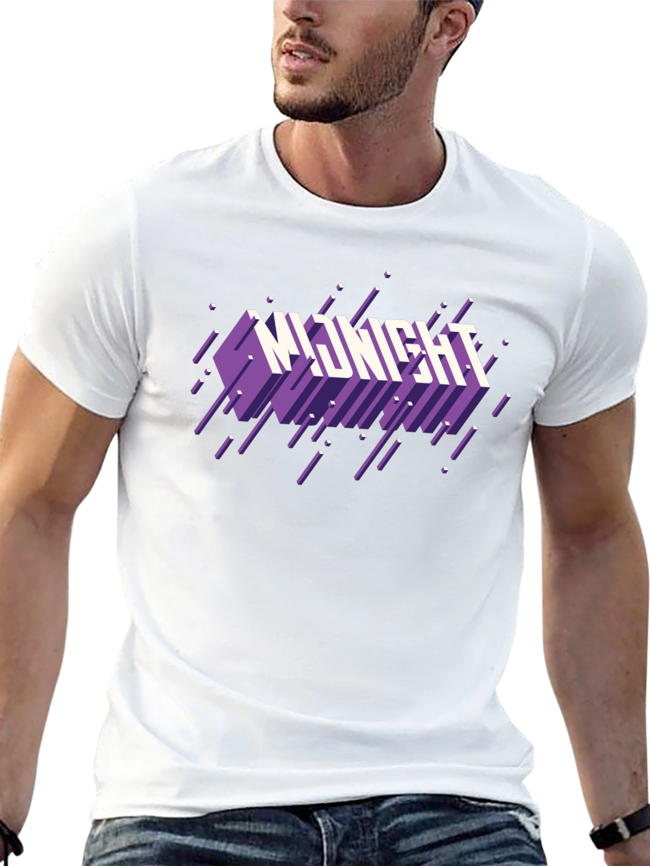 Midnight Graphic Print Black T-Shirt