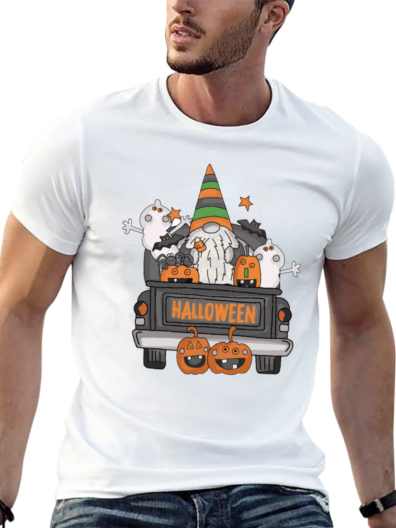 Halloween Gnome Truck T-Shirt